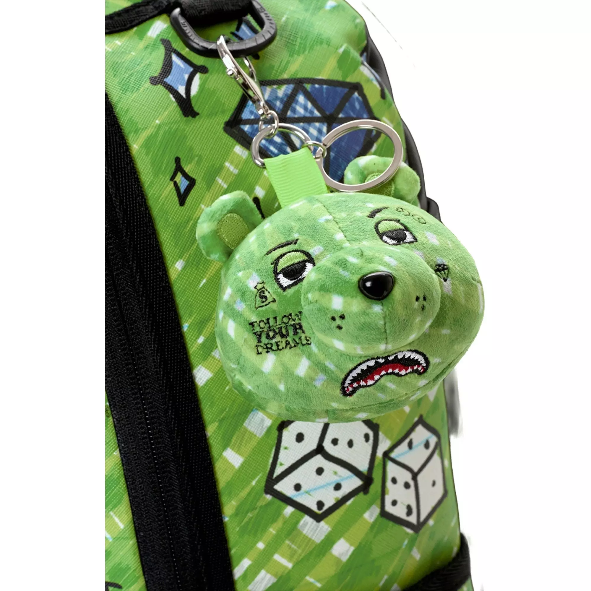 Sprayground Money Bear Doodle Backpack - GREEN