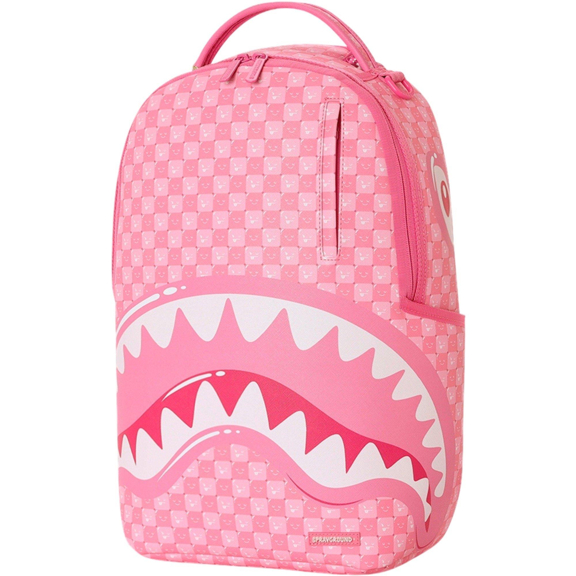 Sprayground New Check Faces Pink Backpack