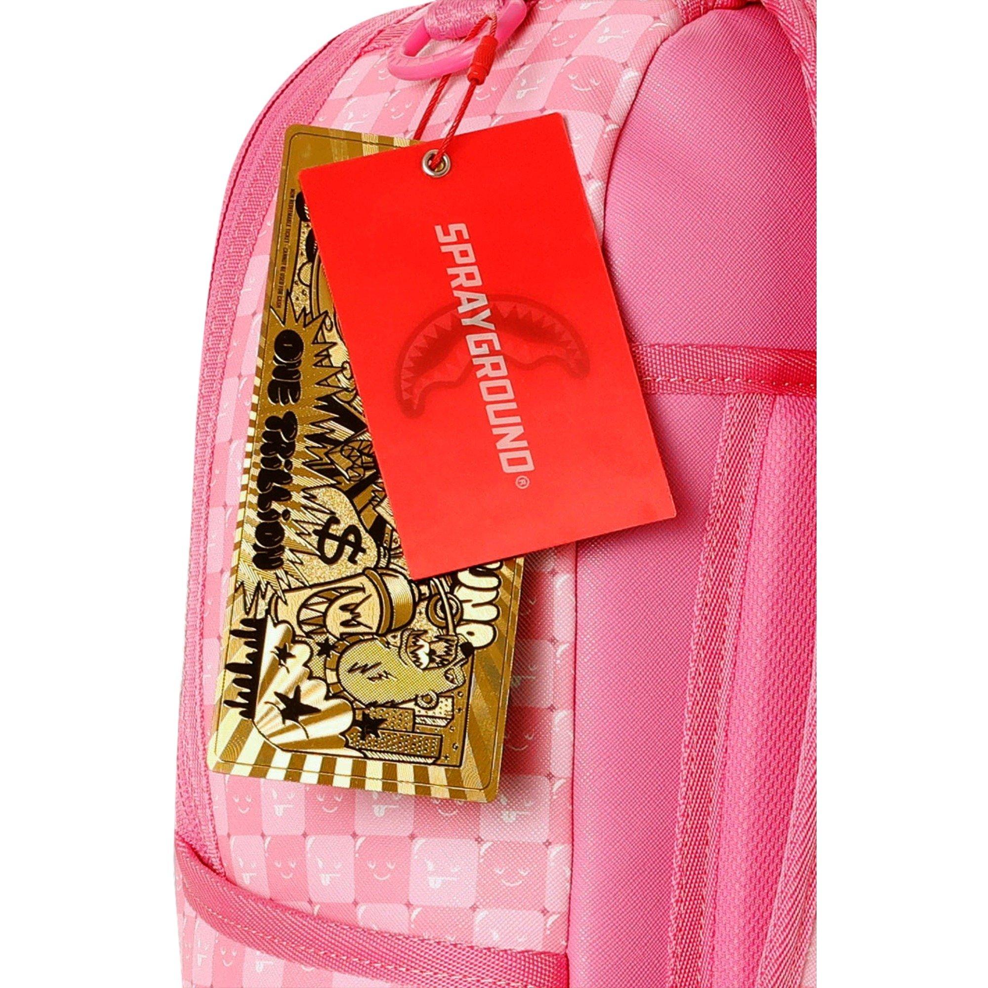Sprayground New Check Faces Pink Backpack