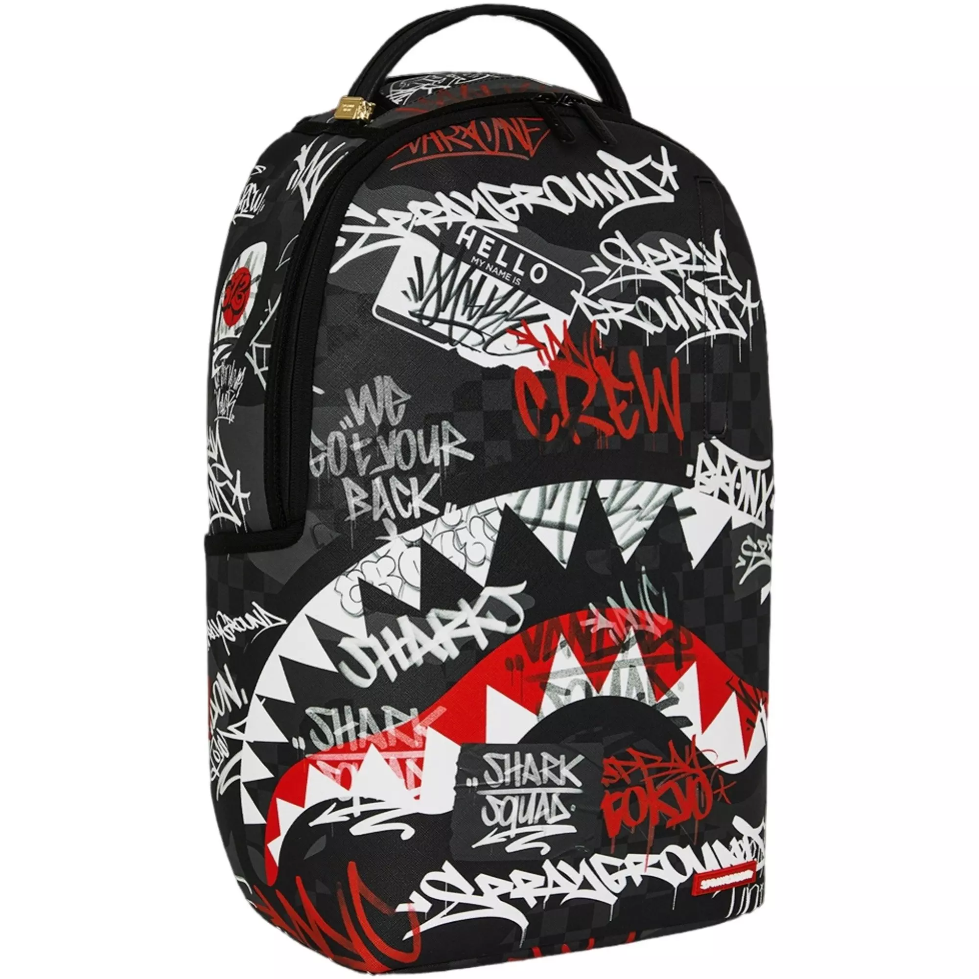 Sprayground Tagged Up Backpack - BLACK/RED