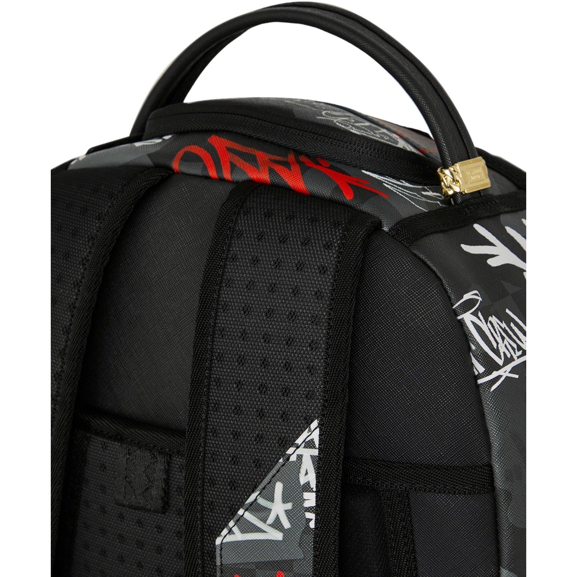 Sprayground Tagged Up Backpack - BLACK/RED Thumbnail View 7