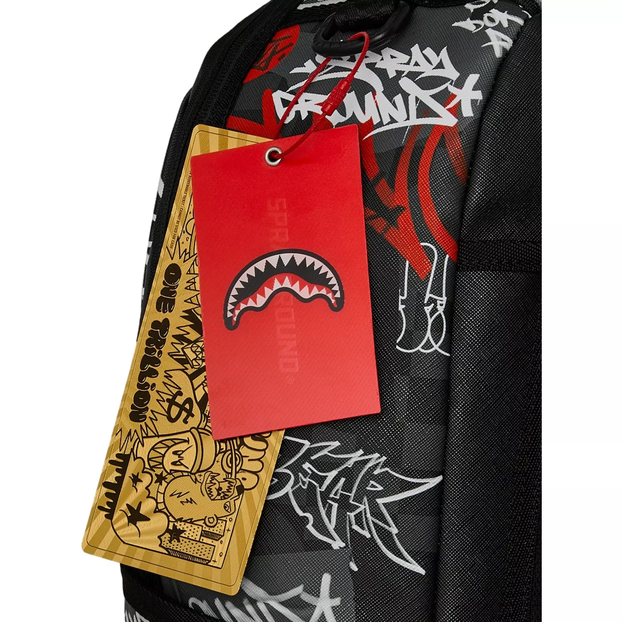 Sprayground Tagged Up Backpack - BLACK/RED