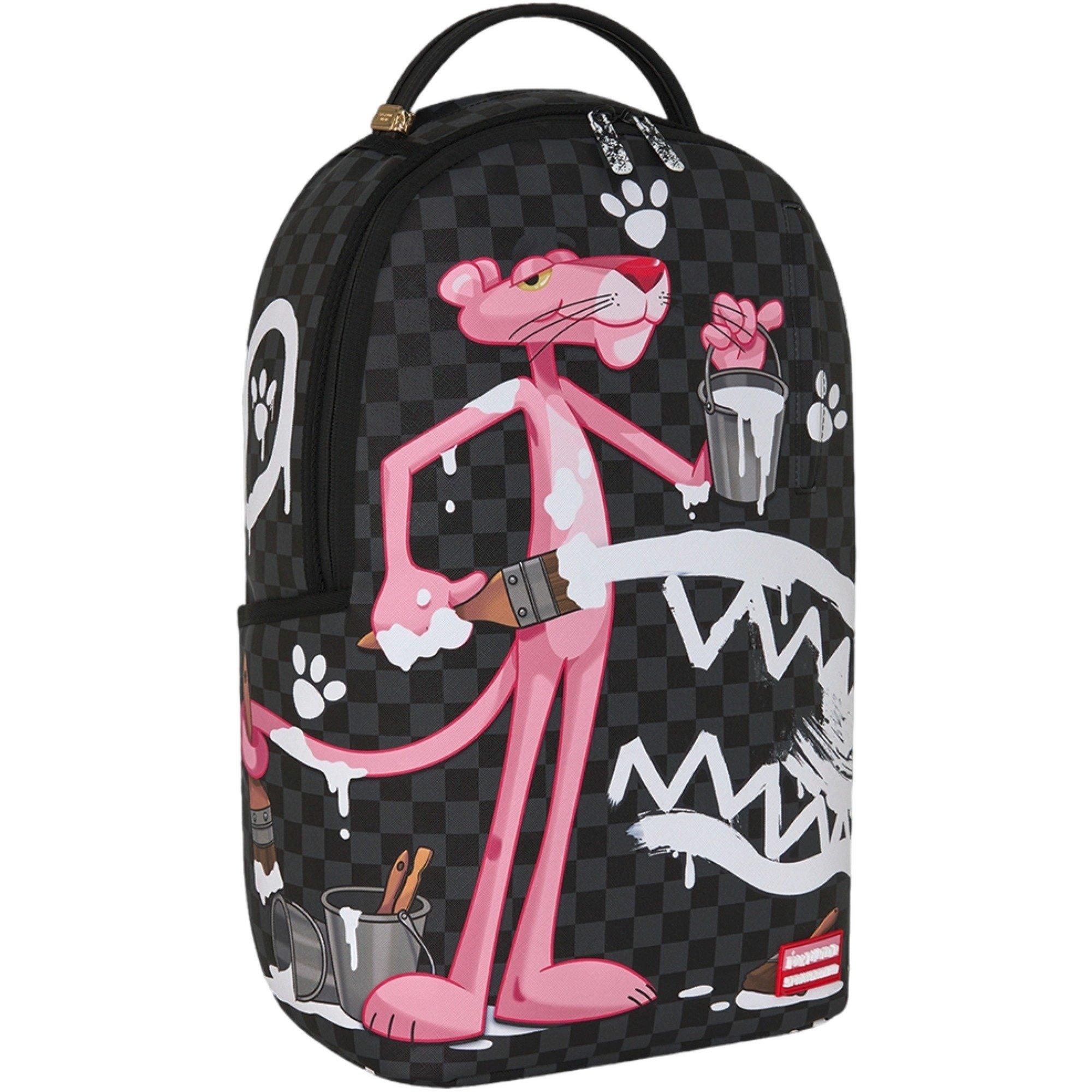 Sprayground Pink Panther Painting Backpack - BLACK/PINK Thumbnail View 3