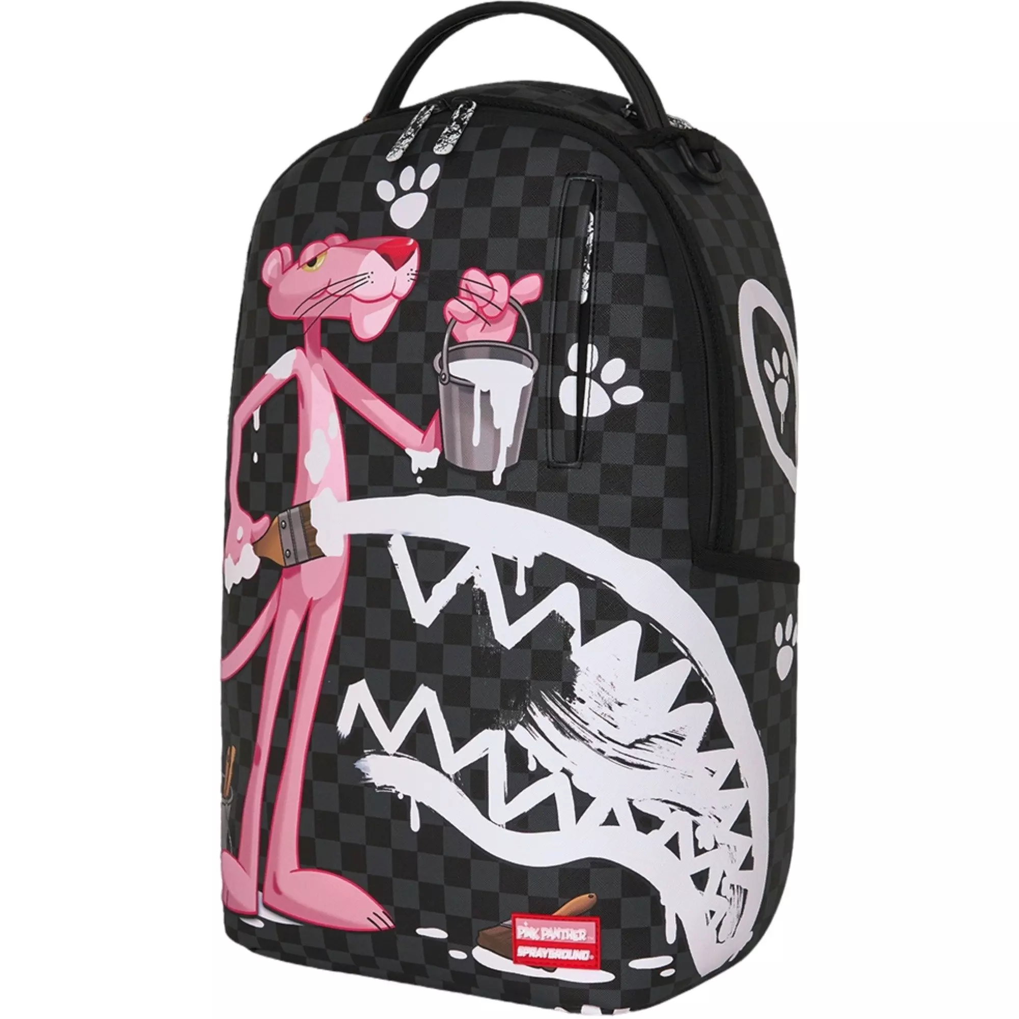 Sprayground Pink Panther Painting Backpack - BLACK/PINK
