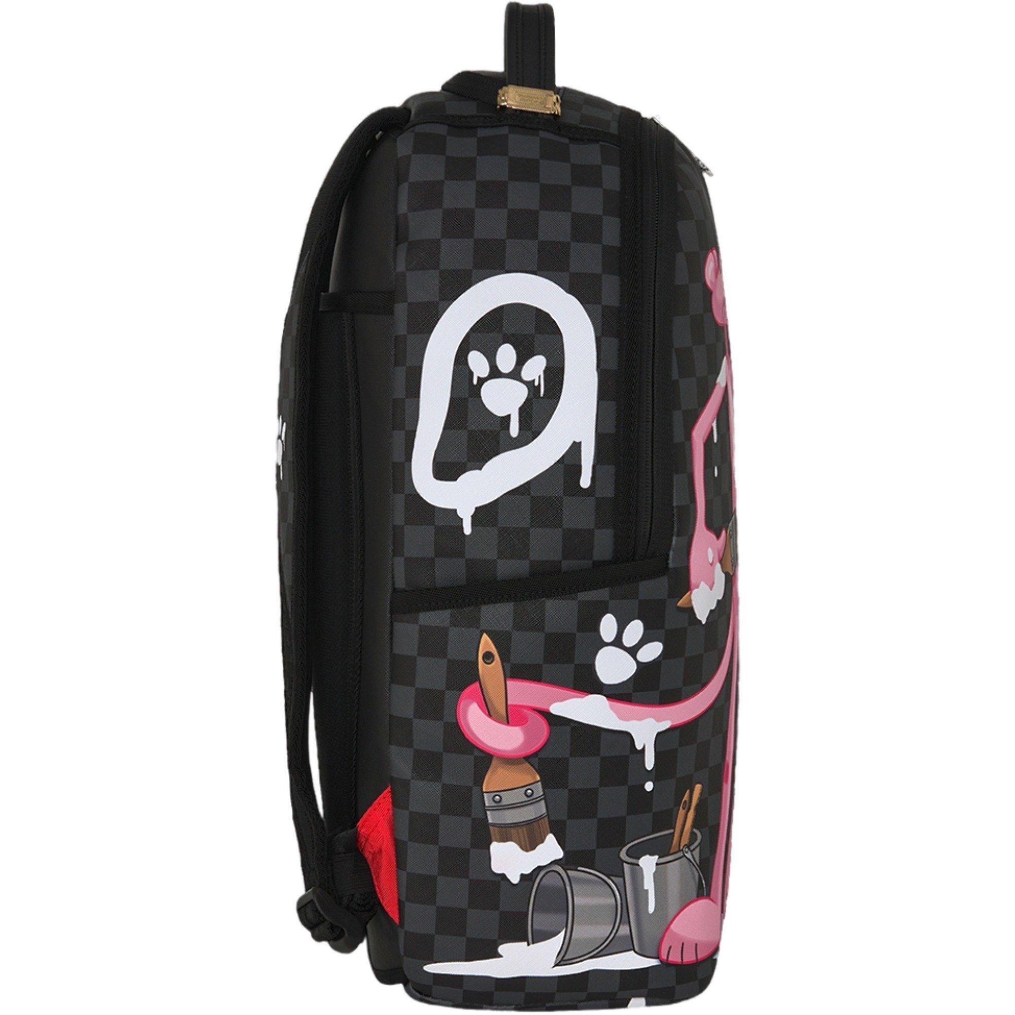 Sprayground Pink Panther Painting Backpack - BLACK/PINK Thumbnail View 5