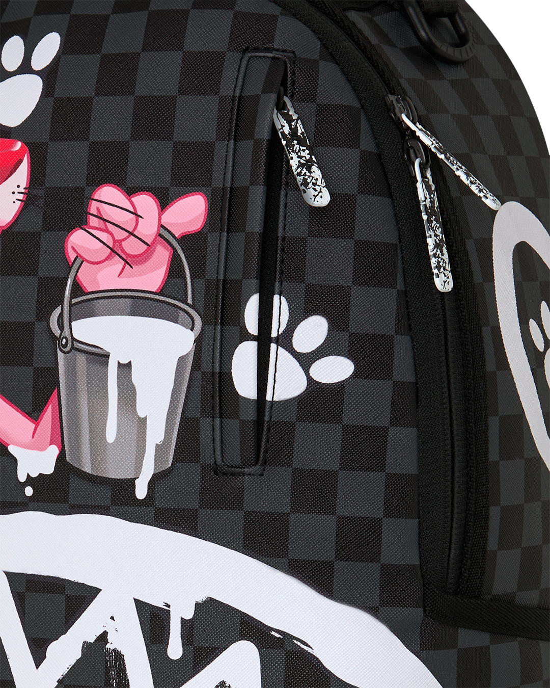 Sprayground Pink Panther Painting Backpack - BLACK/PINK Thumbnail View 6