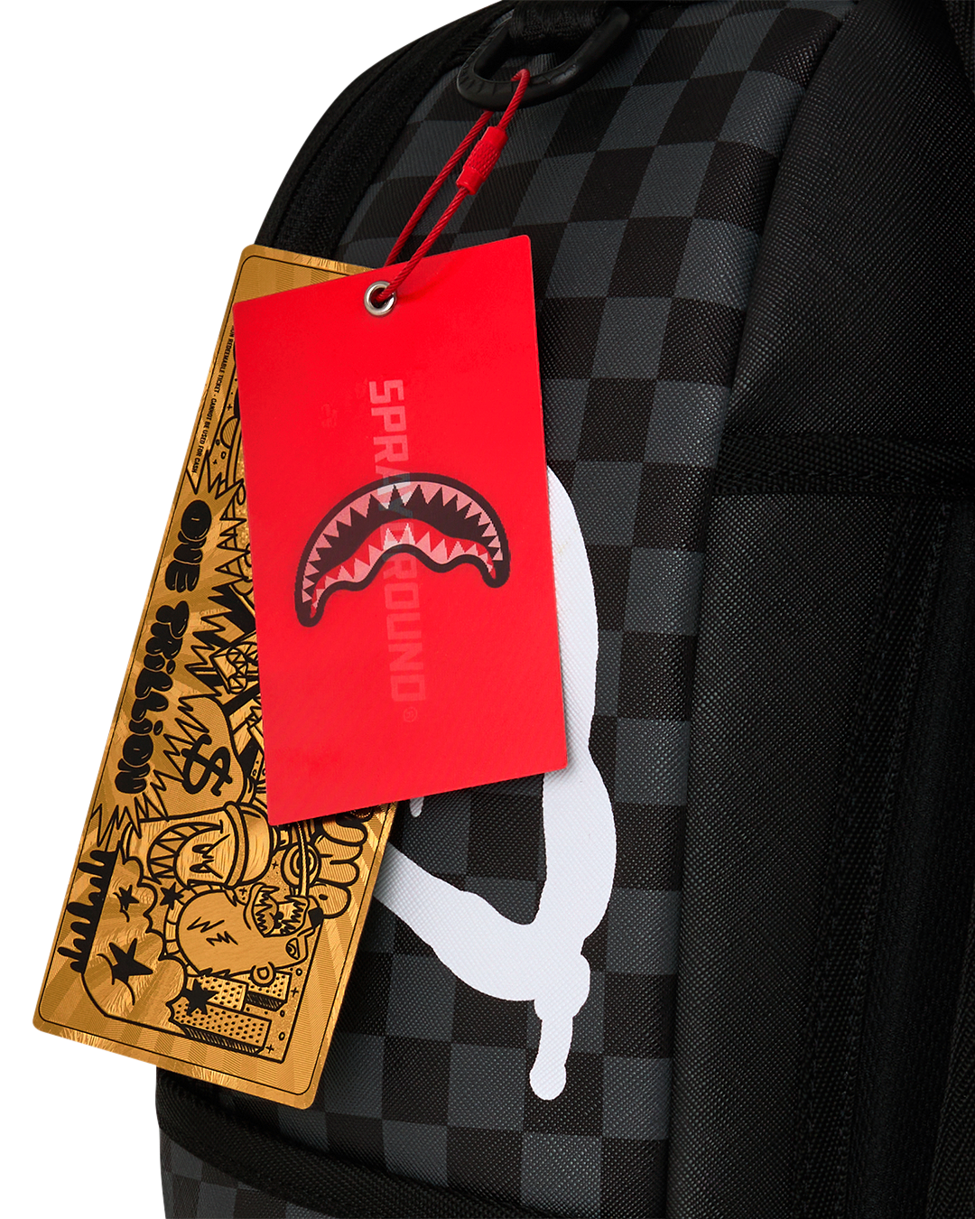 Sprayground Pink Panther Painting Backpack - BLACK/PINK Thumbnail View 9