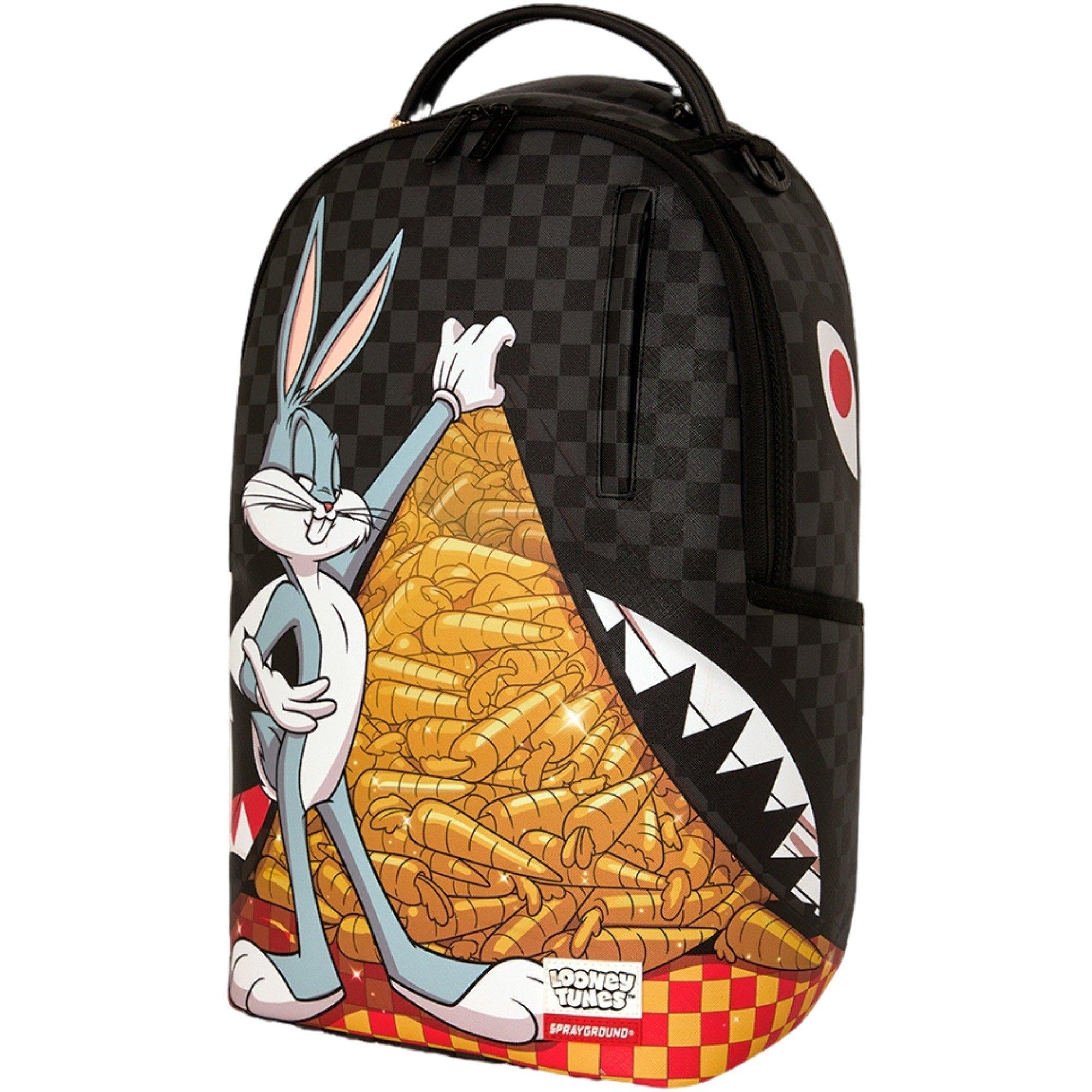Sprayground Looney Tunes Carrot Stash Backpack - BLACK/GOLD Thumbnail View 4