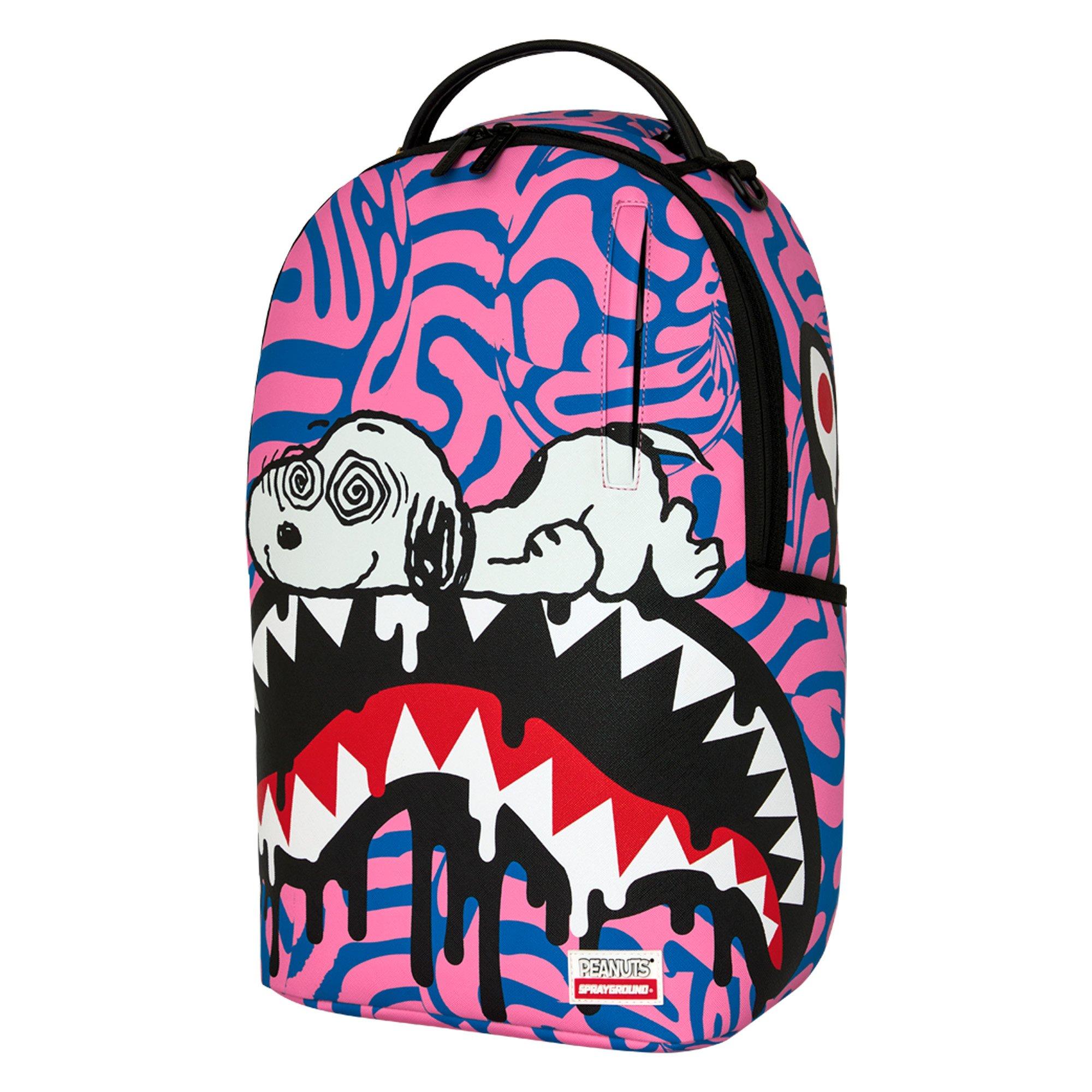 Sprayground Peanuts Snoopy Trippy Backpack - Pink/Blue - PINK/BLUE