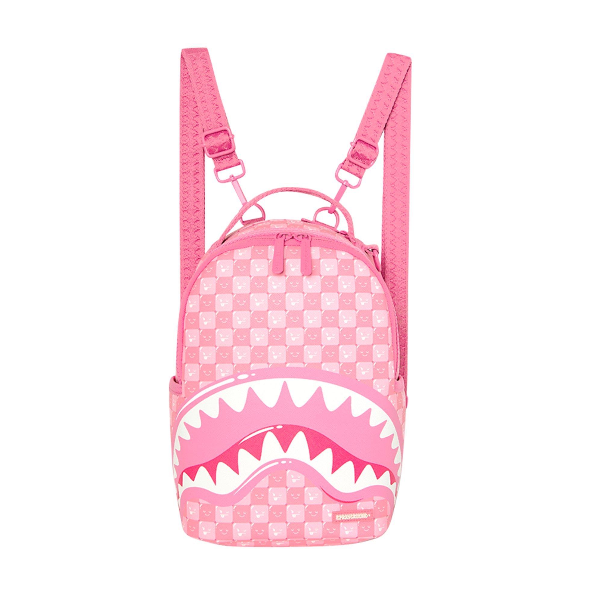 Sprayground New Check Faces Mini Backpack - PINK