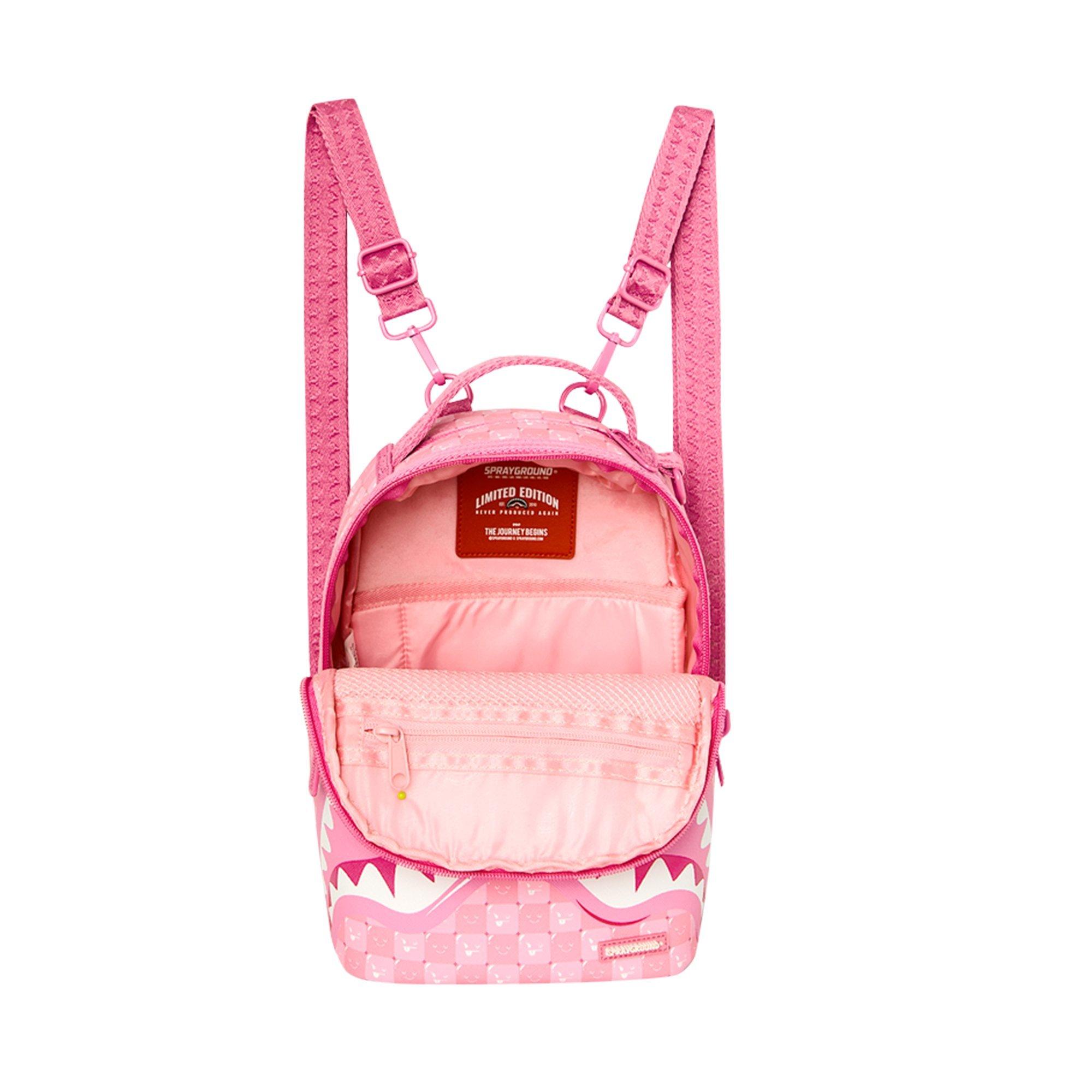 Sprayground New Check Faces Mini Backpack - PINK