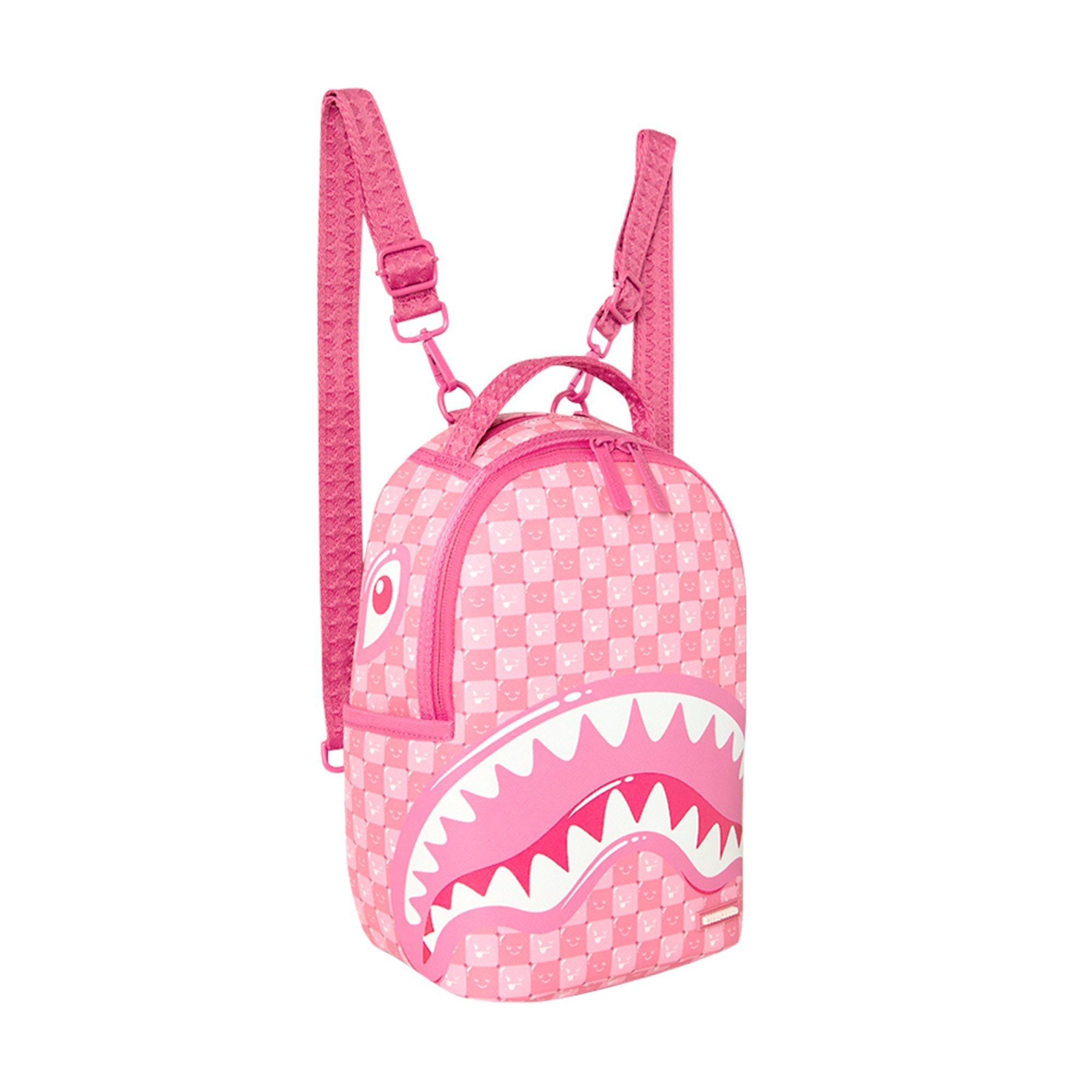 Sprayground New Check Faces Mini Backpack - PINK