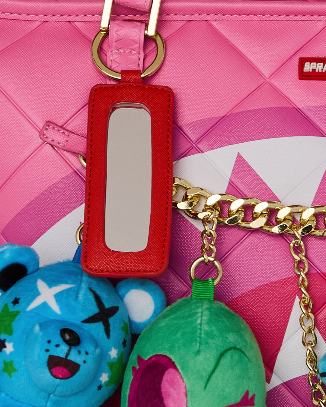 Sprayground Kawaii Charms Tote Bag - PINK Thumbnail View 3