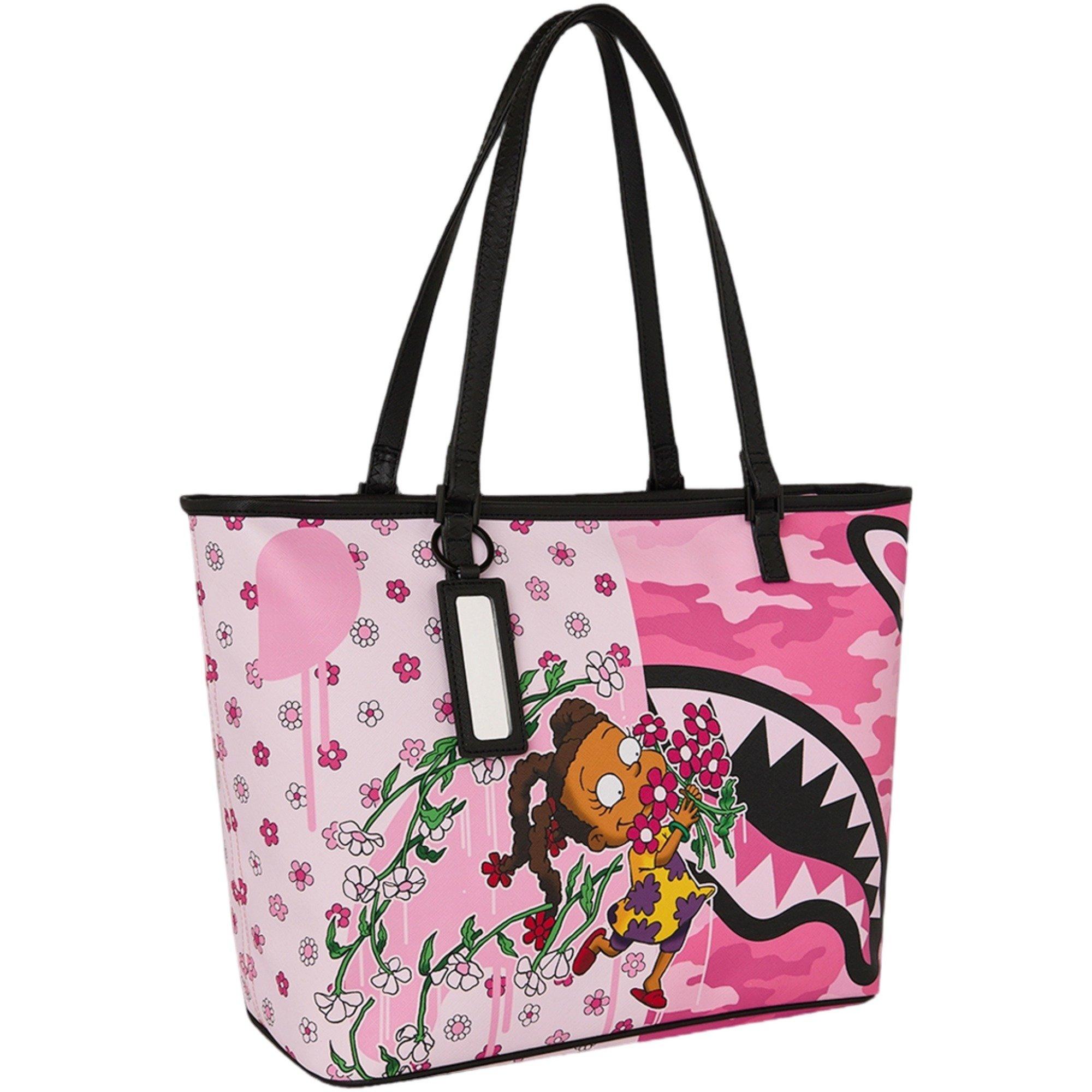 Sprayground Rugrats Susie Flowers Tote Beach Bag - PINK Thumbnail View 3