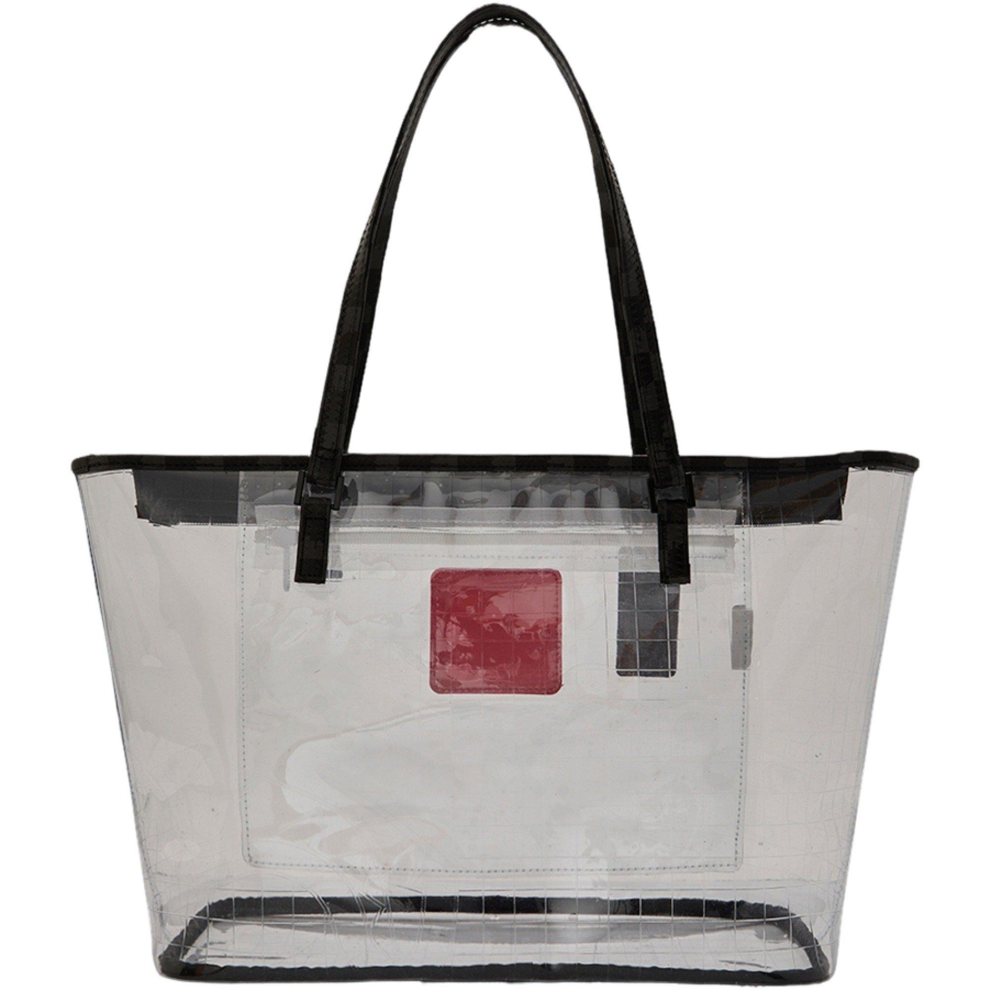 Sprayground Drip Check Fully Clear Tote Bag