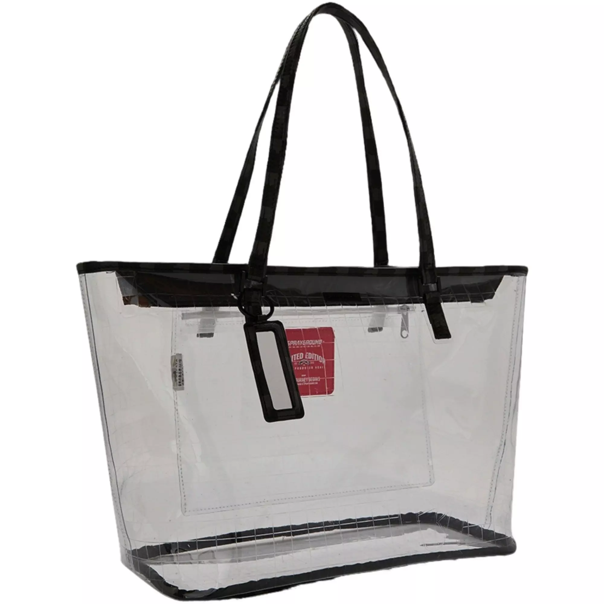 Sprayground Drip Check Tote Bag - Clear - CLEAR