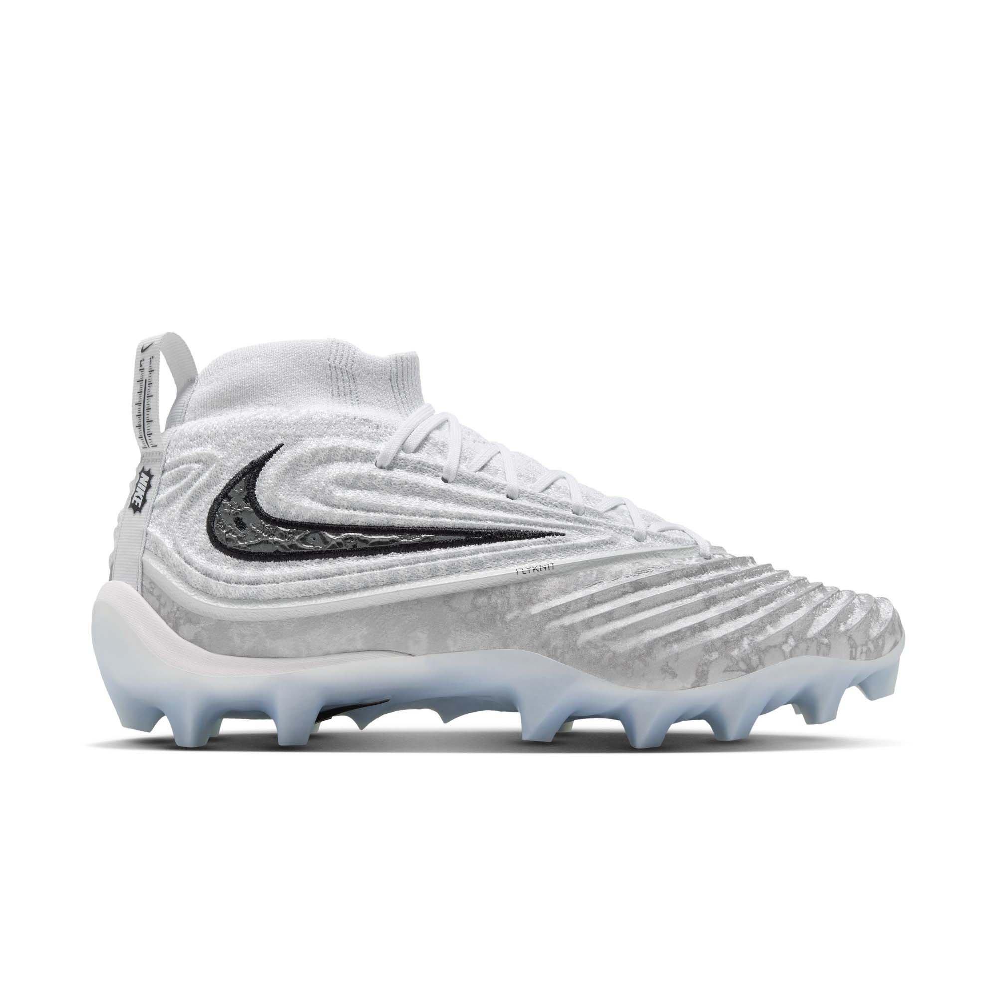 Nike Alpha Menace 5 Elite "Icy Grey" Men's Football Cleat - WHITE/BLACK/PURE PLATINUM/WOLF GREY