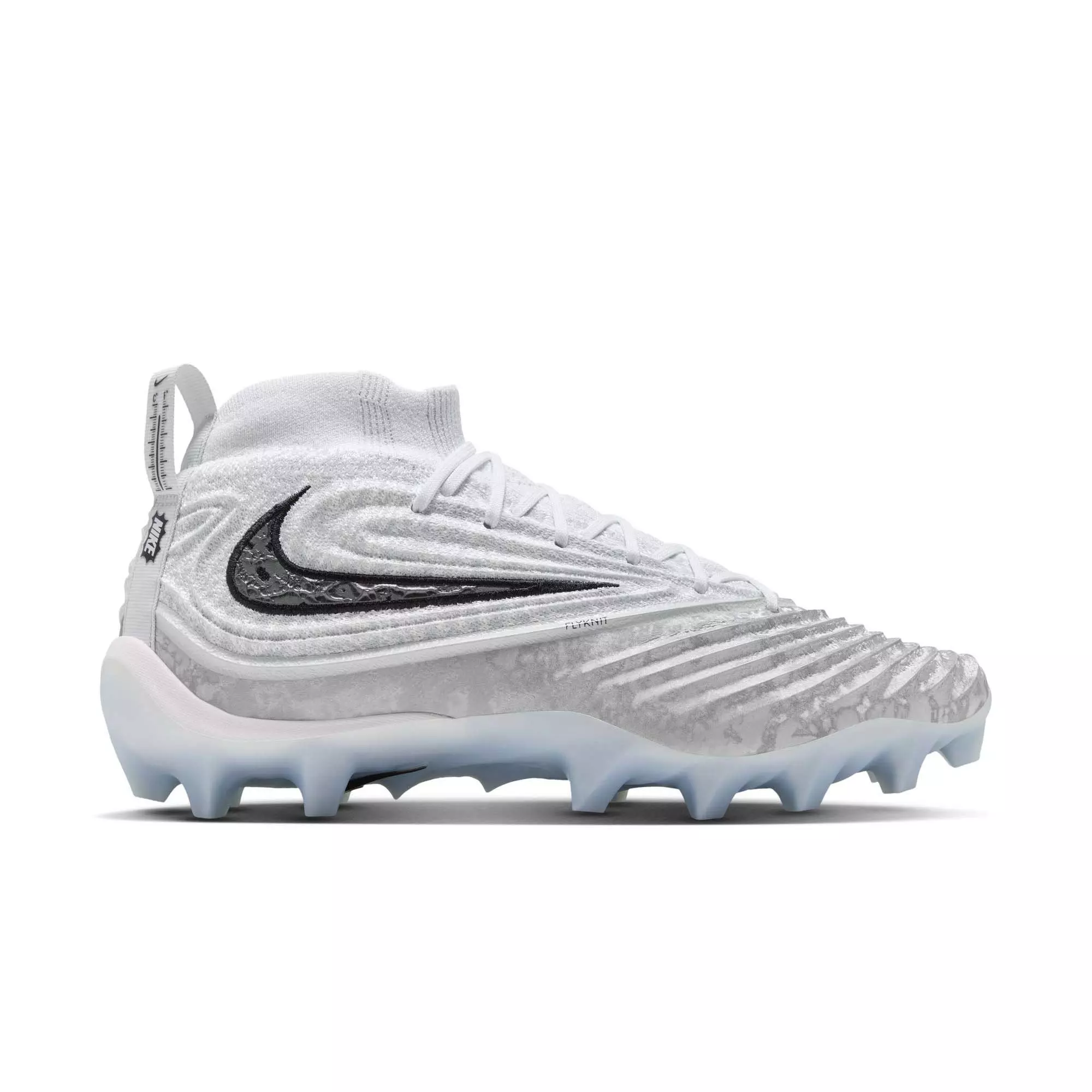 Nike Alpha Menace 5 Elite "Icy Grey" Men's Football Cleat - WHITE/BLACK/PURE PLATINUM/WOLF GREY