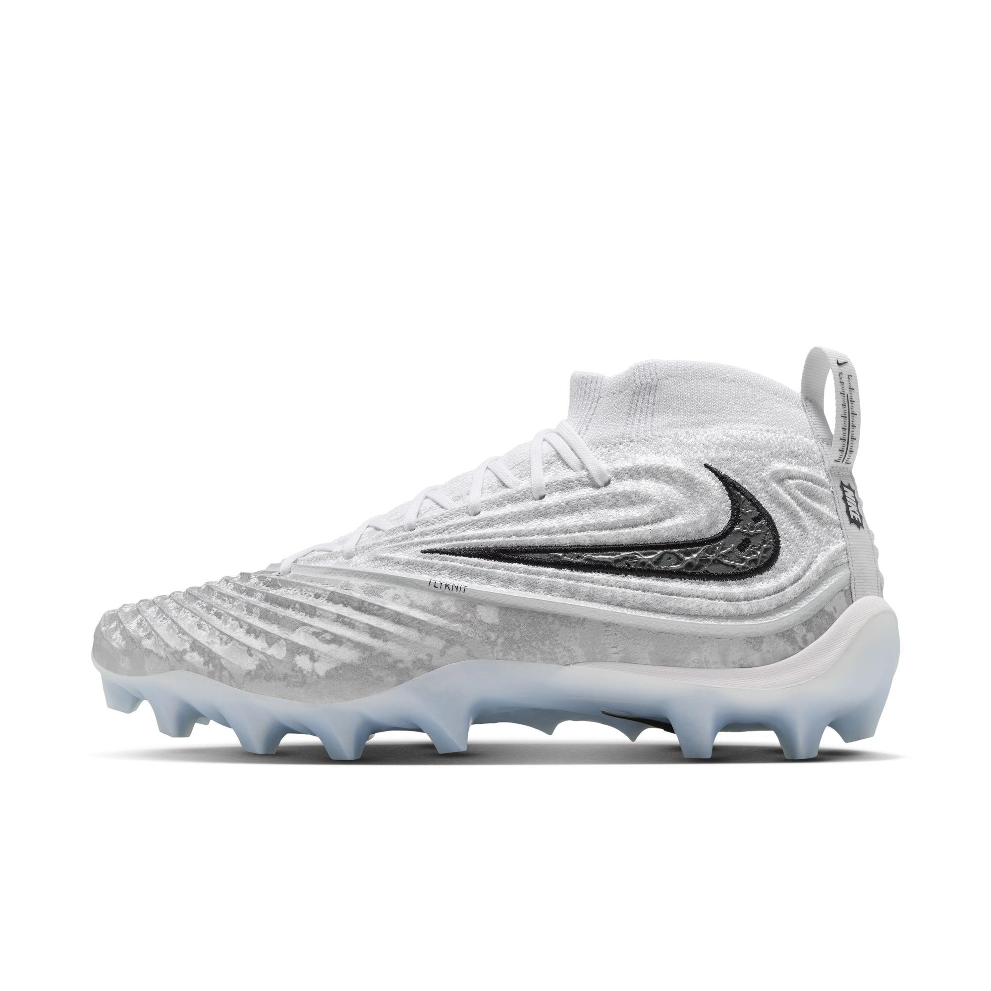 Nike Alpha Menace 5 Elite "Icy Grey" Men's Football Cleat - WHITE/BLACK/PURE PLATINUM/WOLF GREY