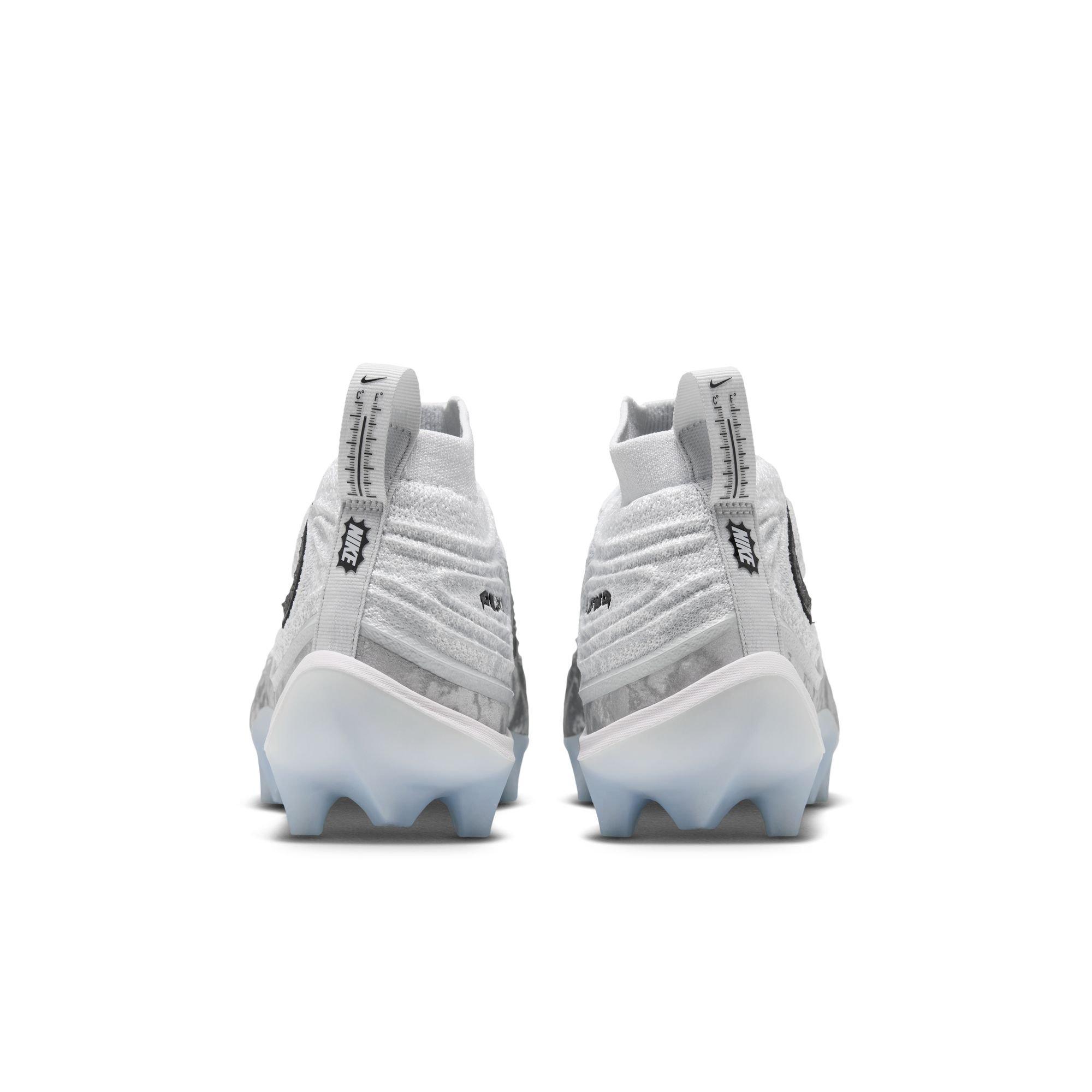 Nike Alpha Menace 5 Elite "Icy Grey" Men's Football Cleat - WHITE/BLACK/PURE PLATINUM/WOLF GREY