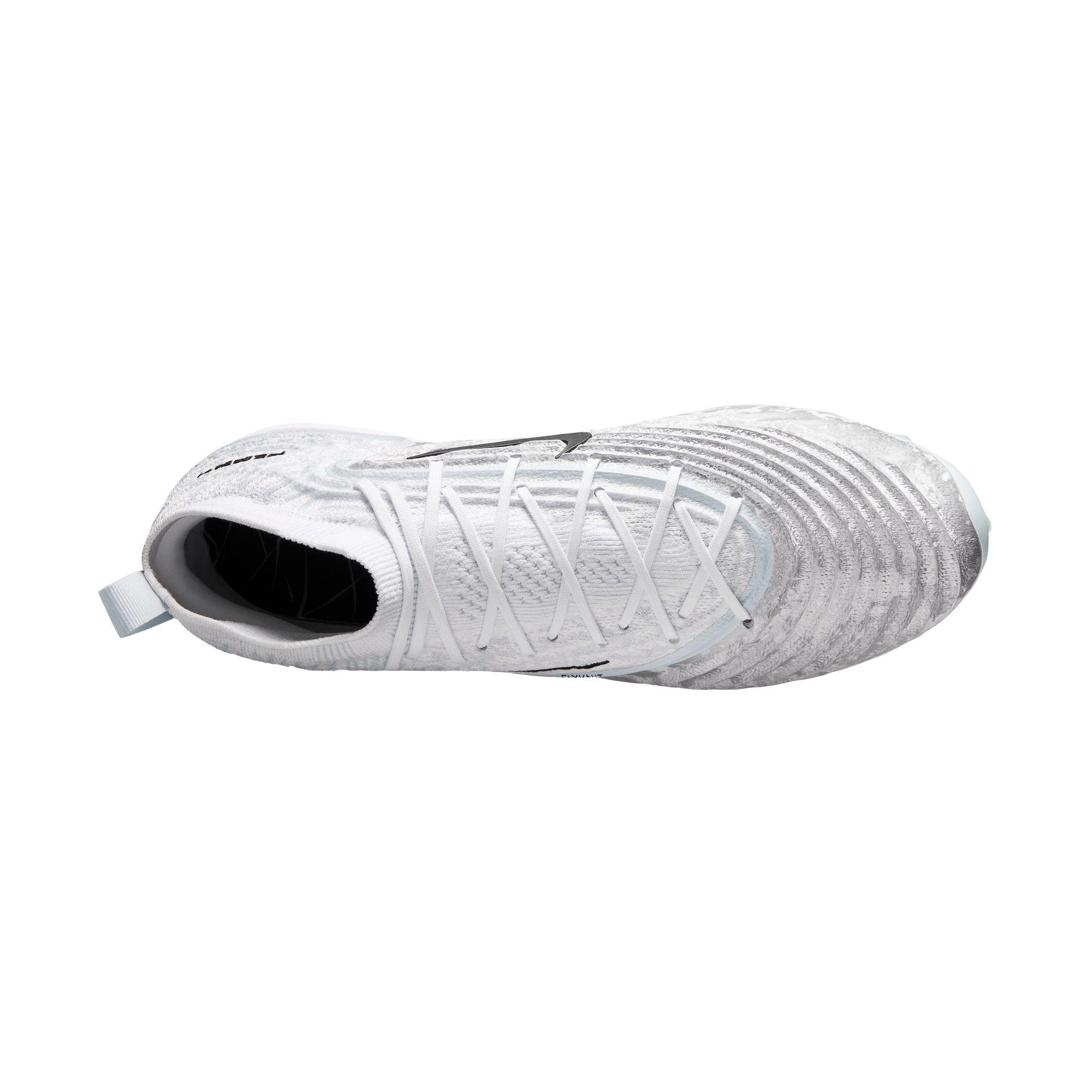 Nike Alpha Menace 5 Elite "Icy Grey" Men's Football Cleat - WHITE/BLACK/PURE PLATINUM/WOLF GREY