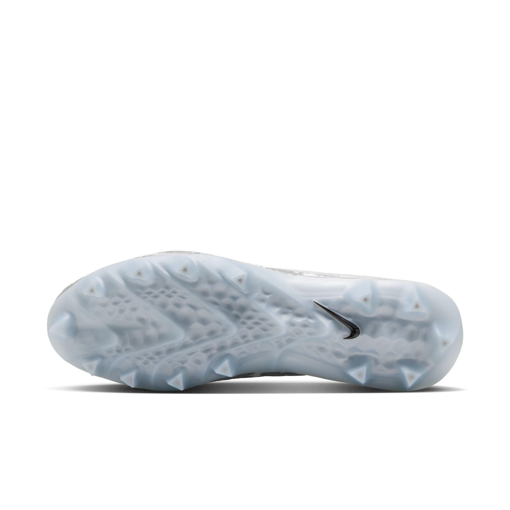 Nike Alpha Menace 5 Elite "Icy Grey" Men's Football Cleat - WHITE/BLACK/PURE PLATINUM/WOLF GREY