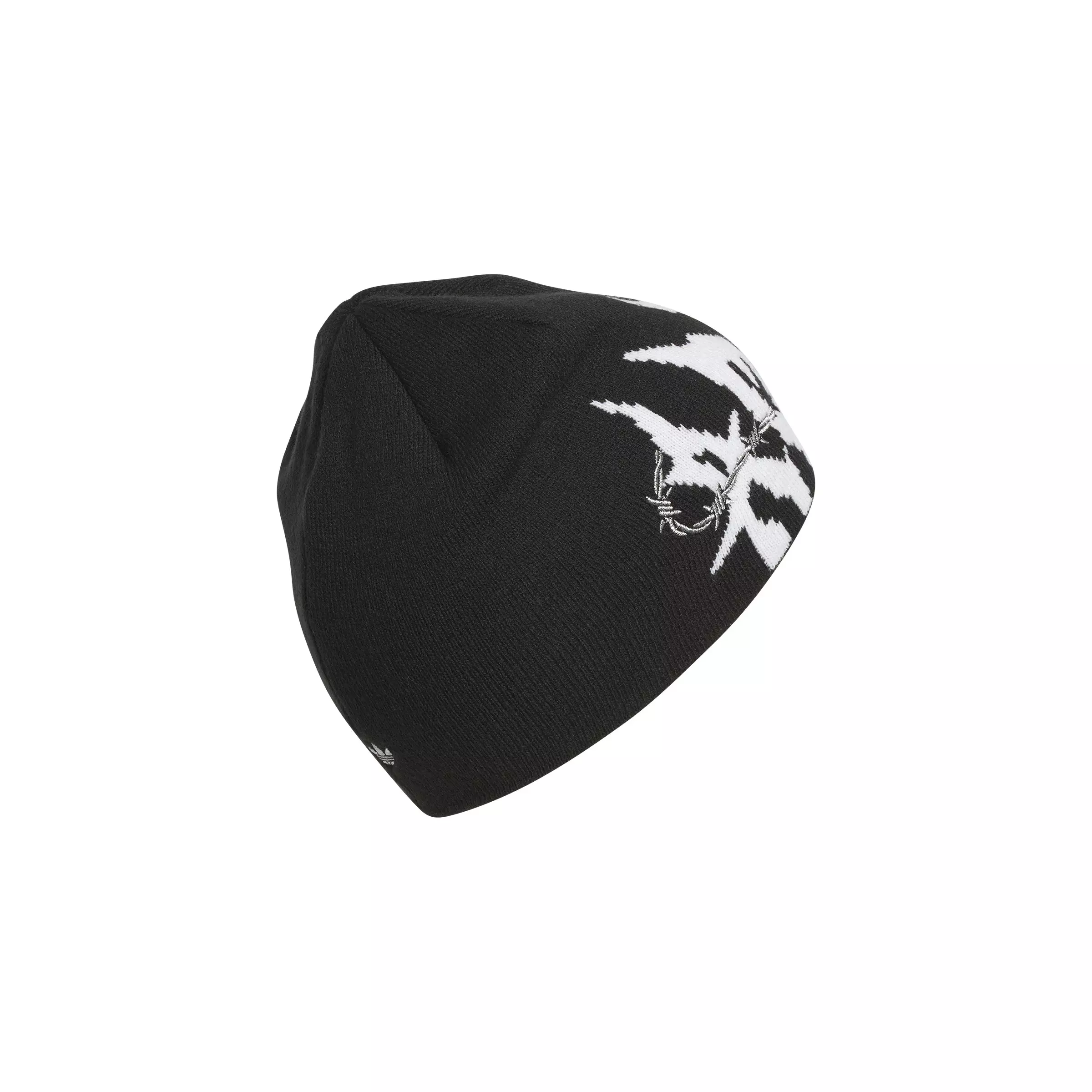 adidas Unisex Goth Skully Beanie - Black/White - BLACK/WHITE