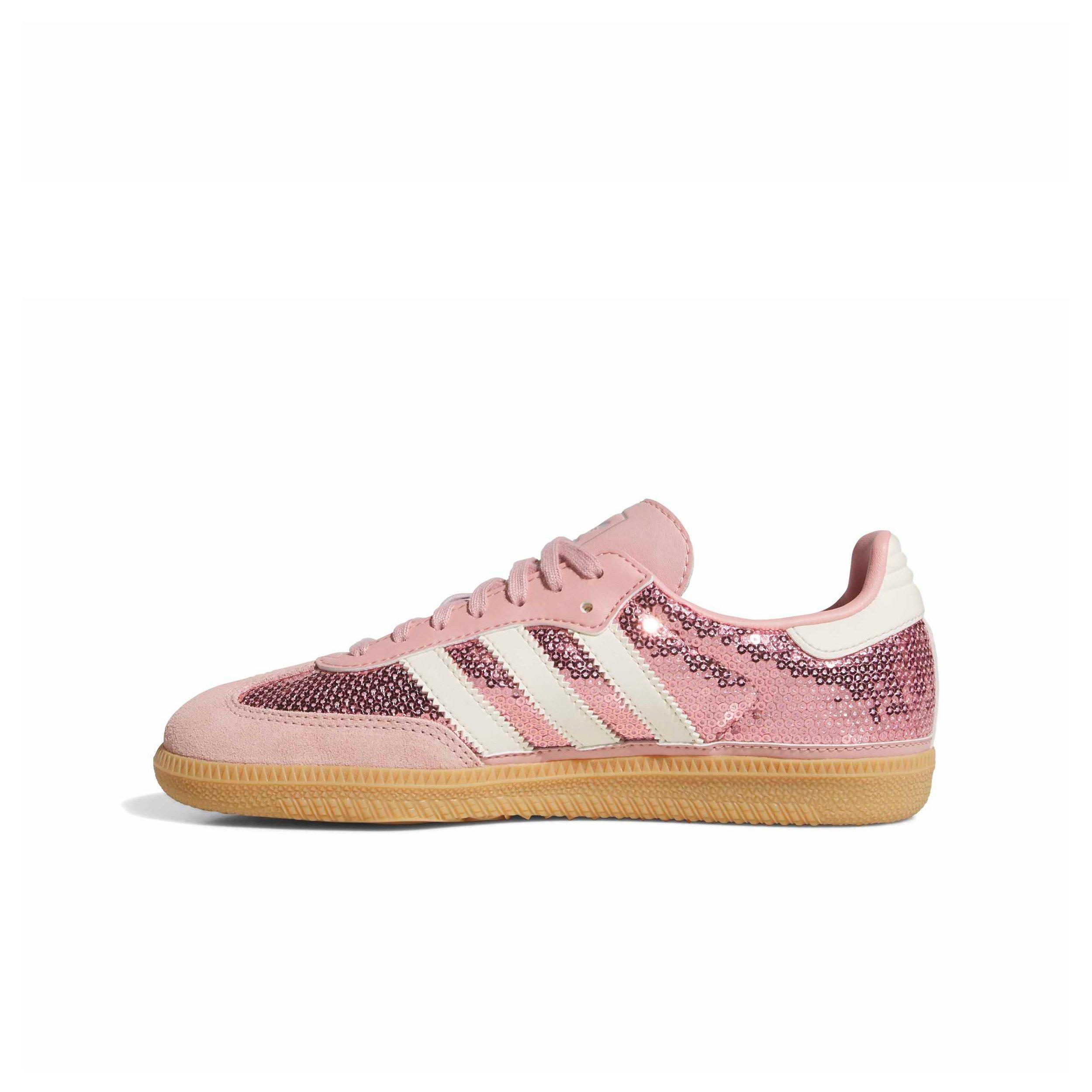 adidas Originals Samba OG Sequins "Wonder Mauve/Cream White" Grade School Girls' Shoe - PINK