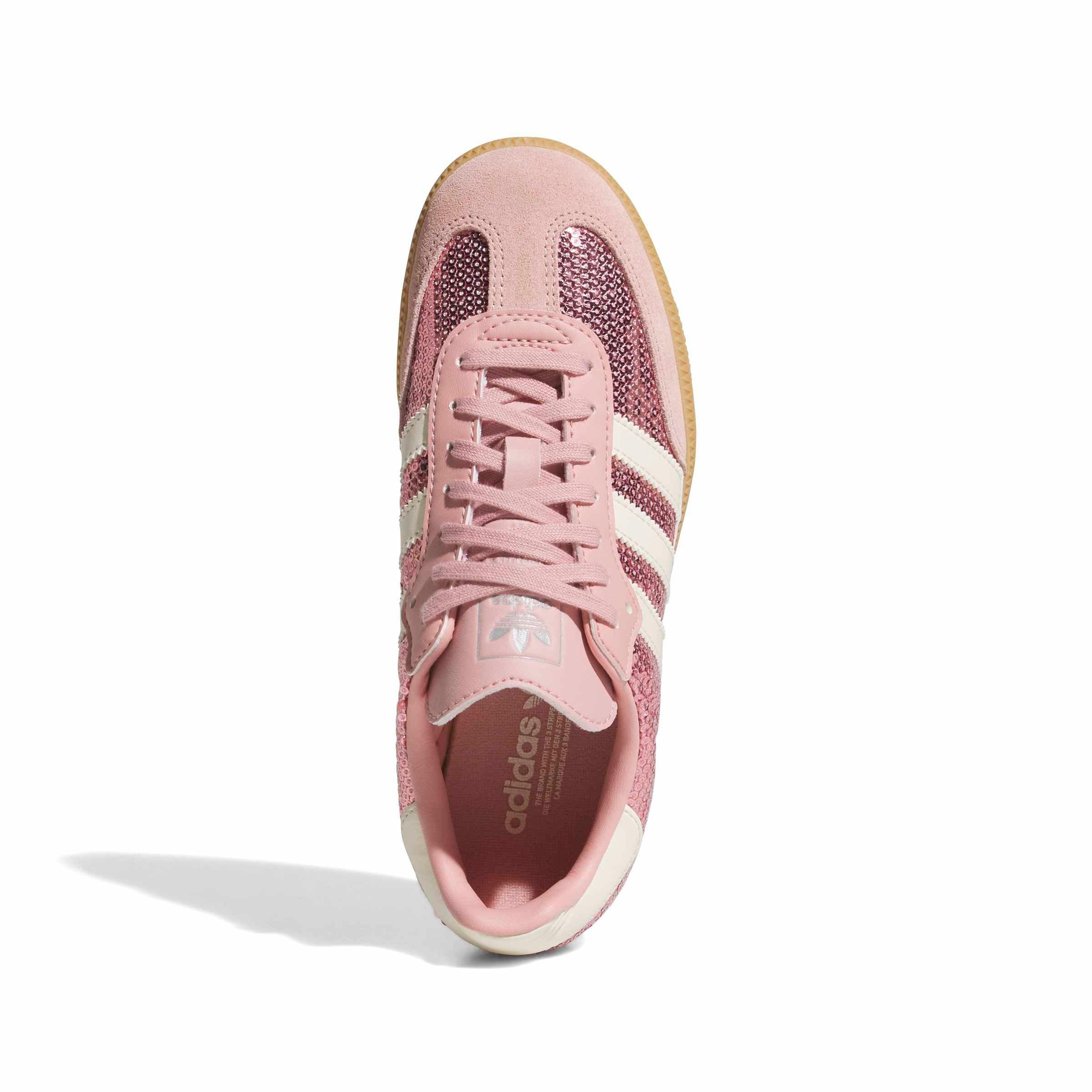 adidas Originals Samba OG Sequins "Wonder Mauve/Cream White" Grade School Girls' Shoe - PINK