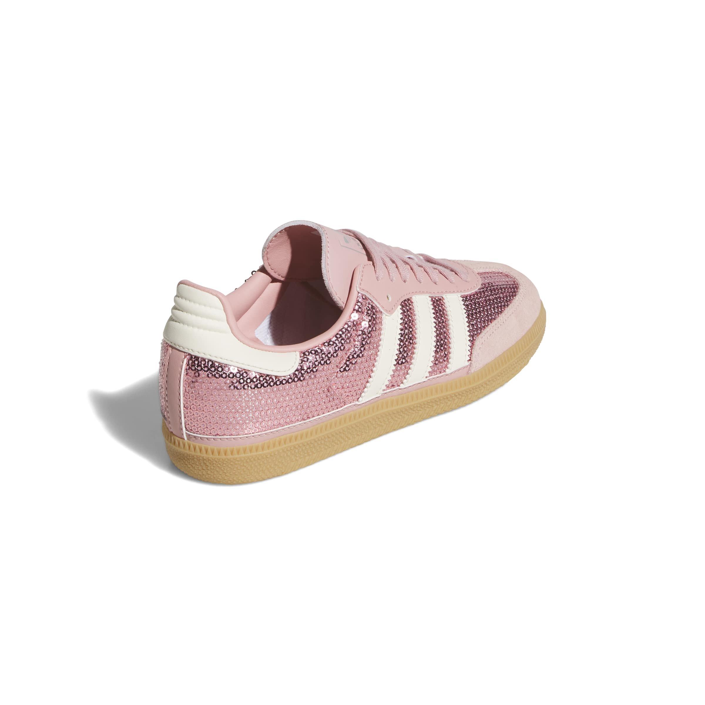 adidas Originals Samba OG Sequins "Wonder Mauve/Cream White" Grade School Girls' Shoe - PINK