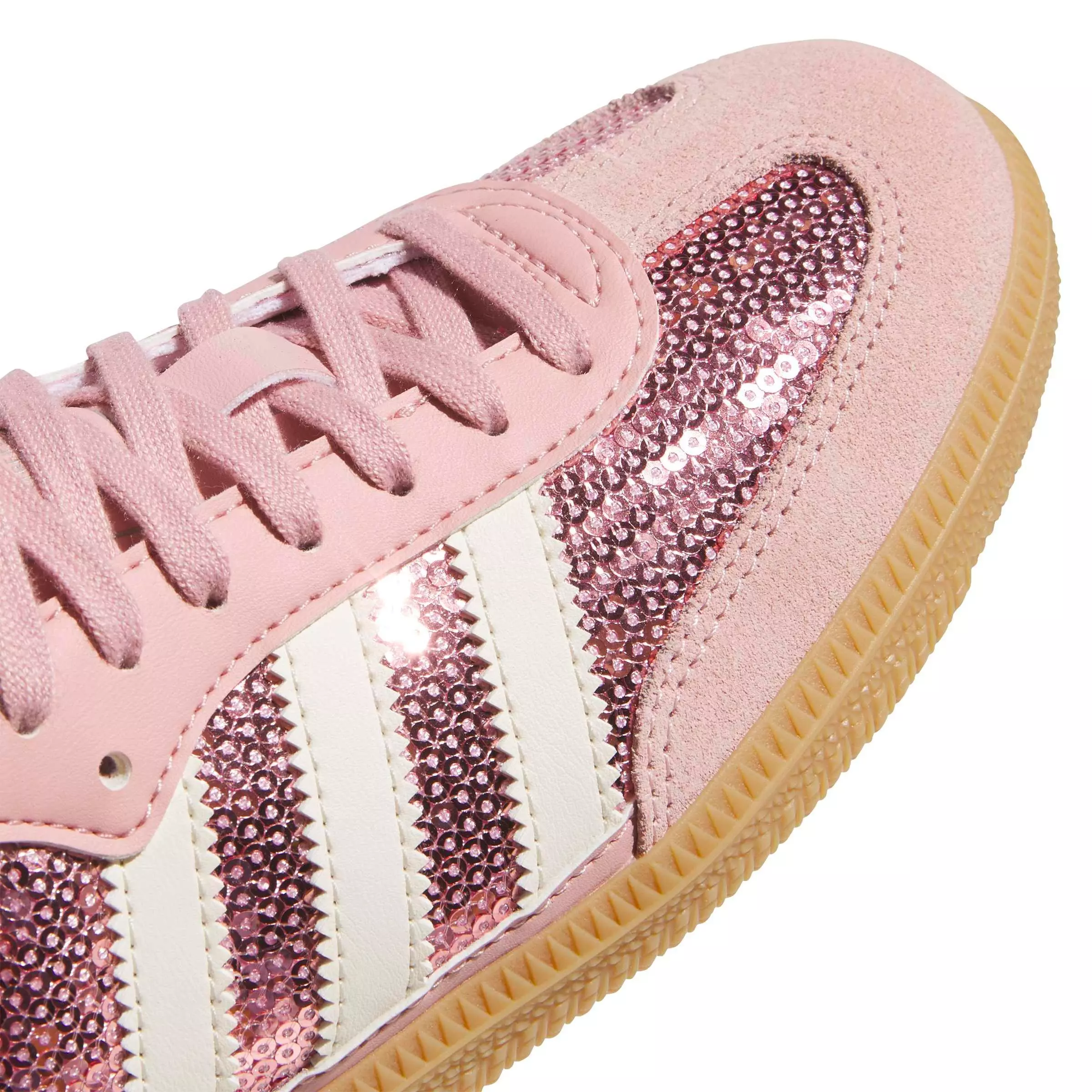adidas Originals Samba OG Sequins "Wonder Mauve/Cream White" Grade School Girls' Shoe - PINK