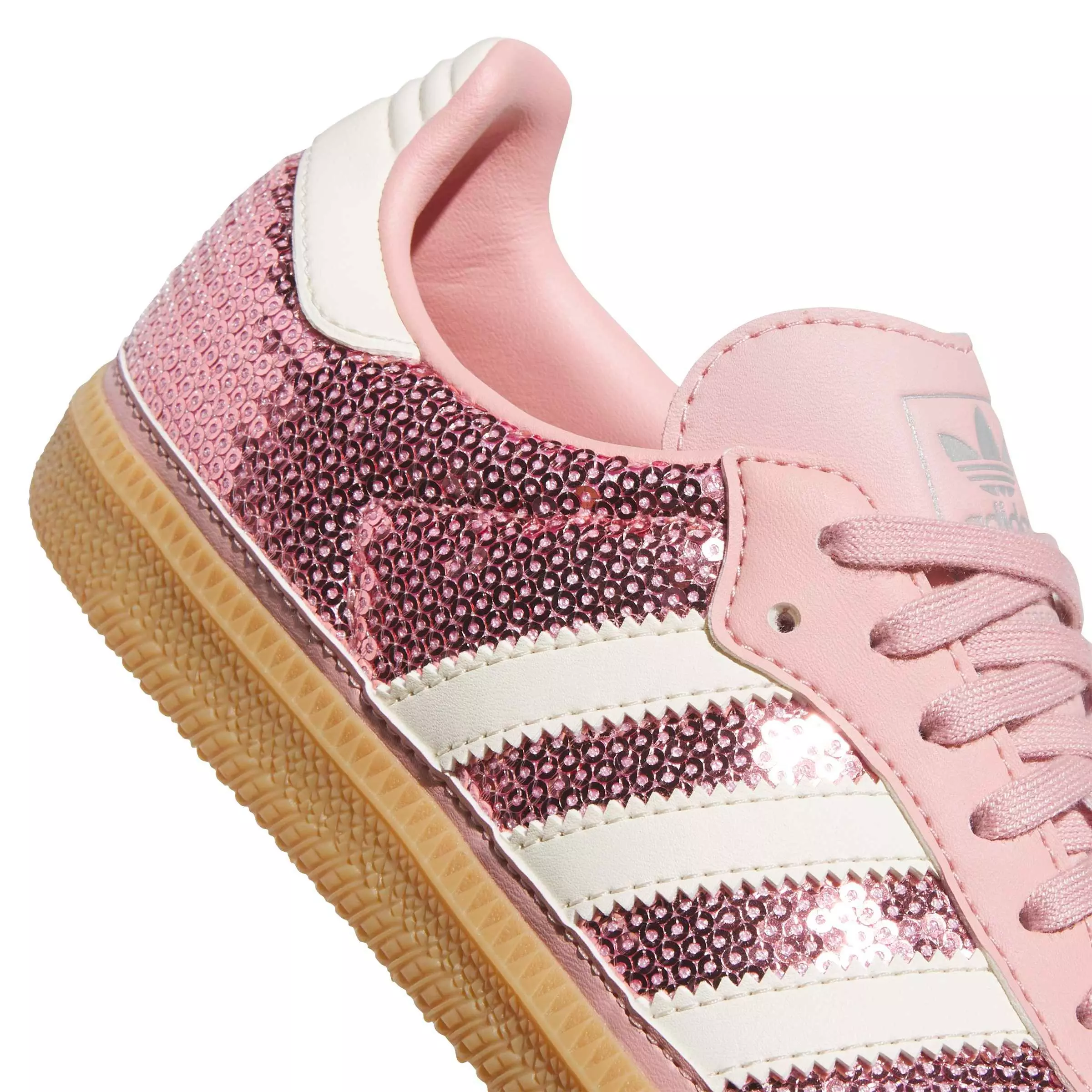 adidas Originals Samba OG Sequins "Wonder Mauve/Cream White" Grade School Girls' Shoe - PINK