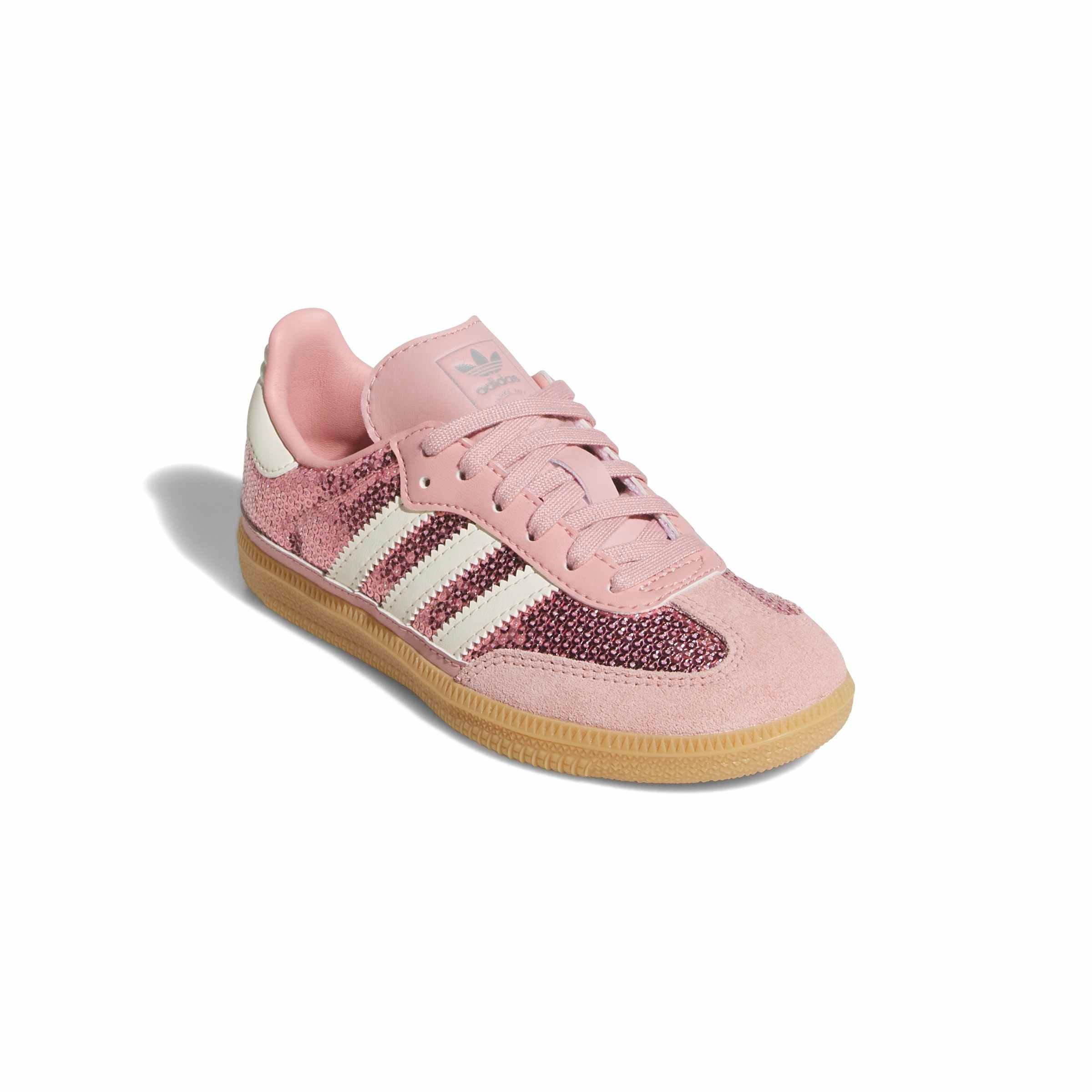 adidas Originals Samba OG Sequins "Wonder Mauve/Cream White" Preschool Girls' Shoe - PINK