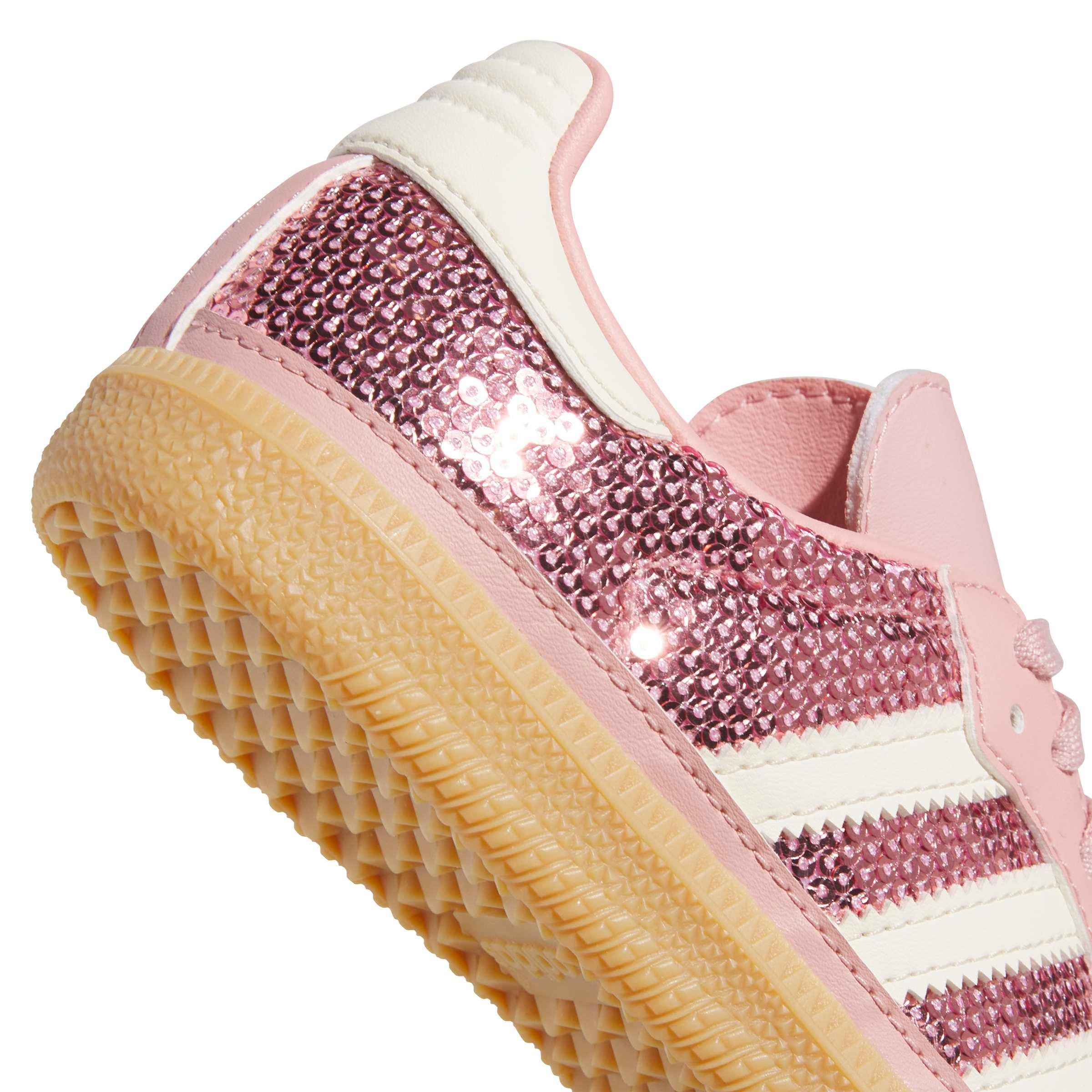 adidas Originals Samba OG Sequins "Wonder Mauve/Cream White" Preschool Girls' Shoe - PINK