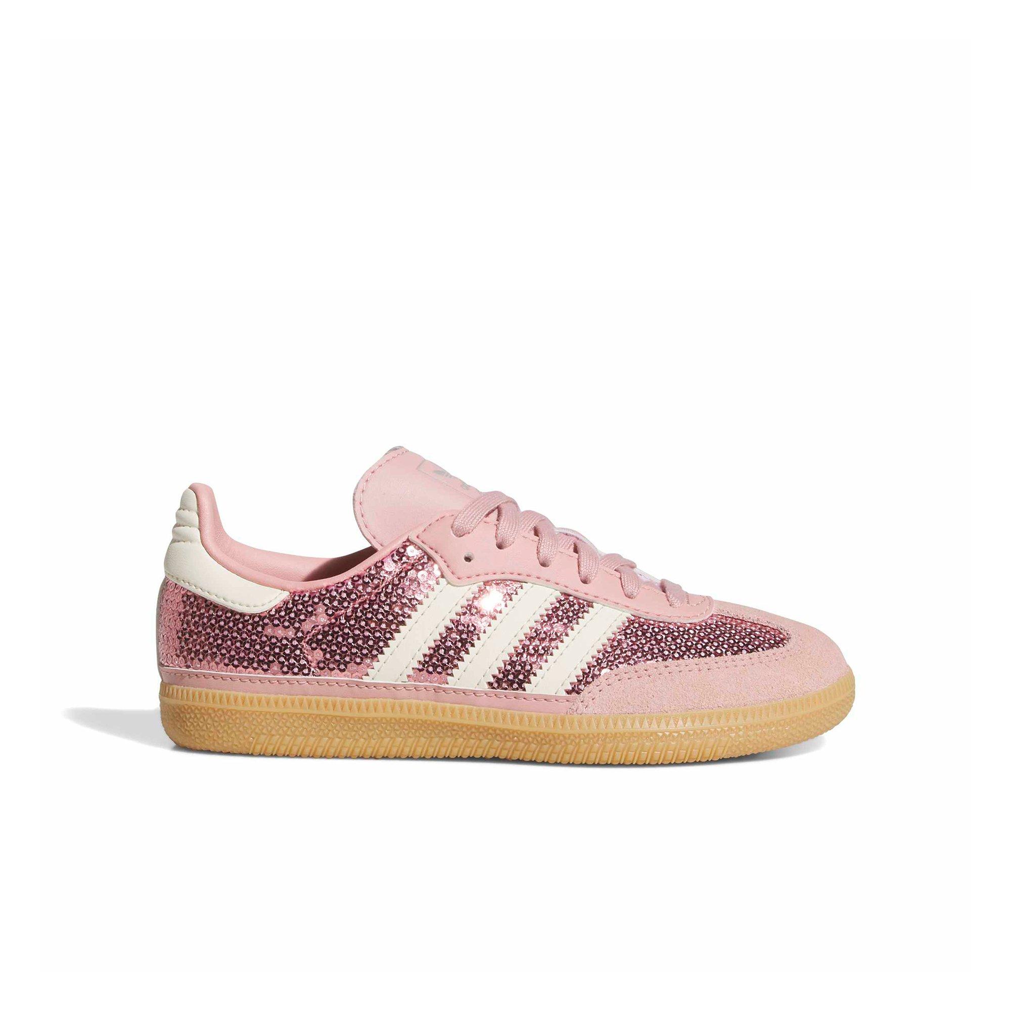 adidas Originals Samba OG Sequins "Wonder Mauve/Cream White" Preschool Girls' Shoe - PINK
