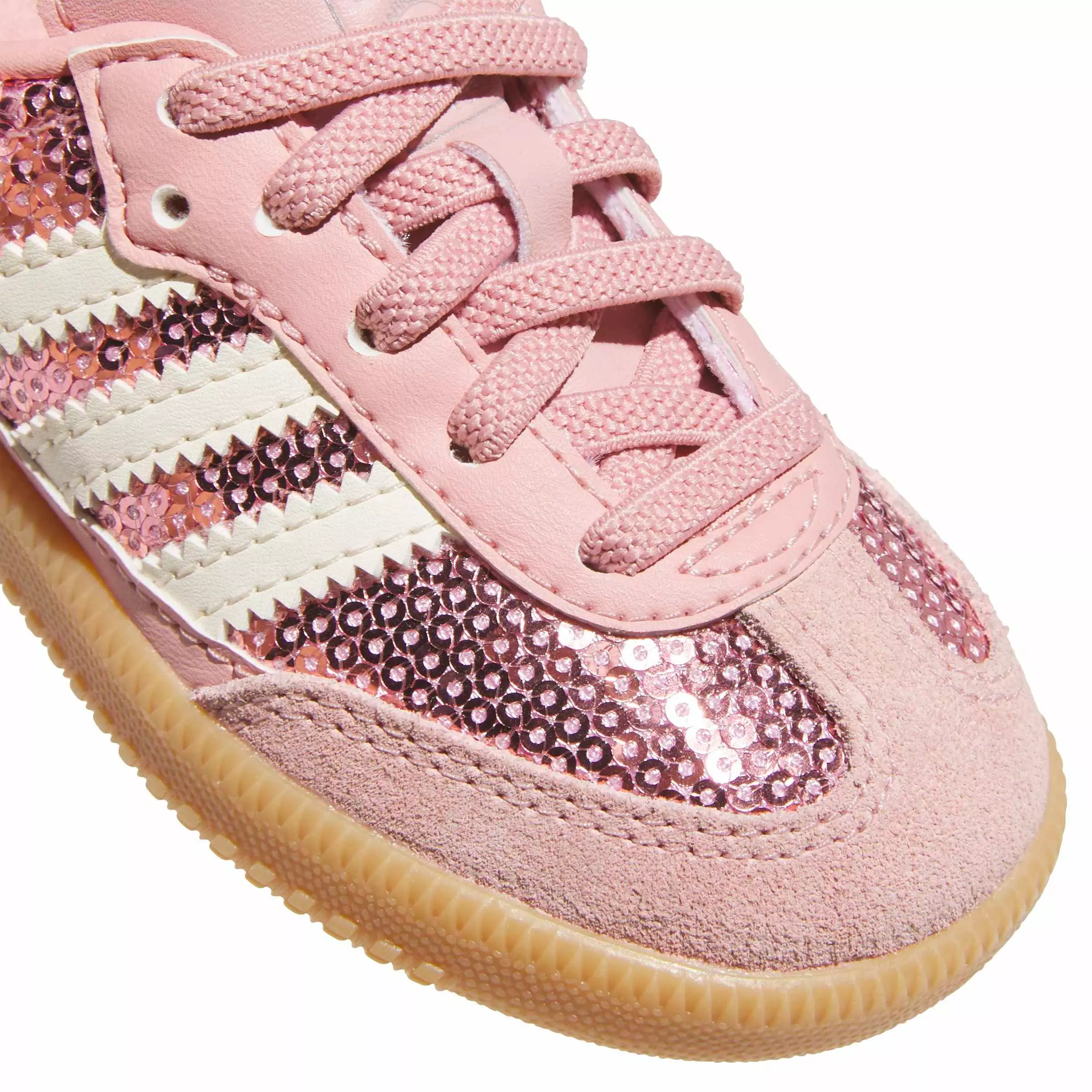 adidas Originals Samba OG Sequins "Wonder Mauve/Cream White" Toddler Girls' Shoe - PINK