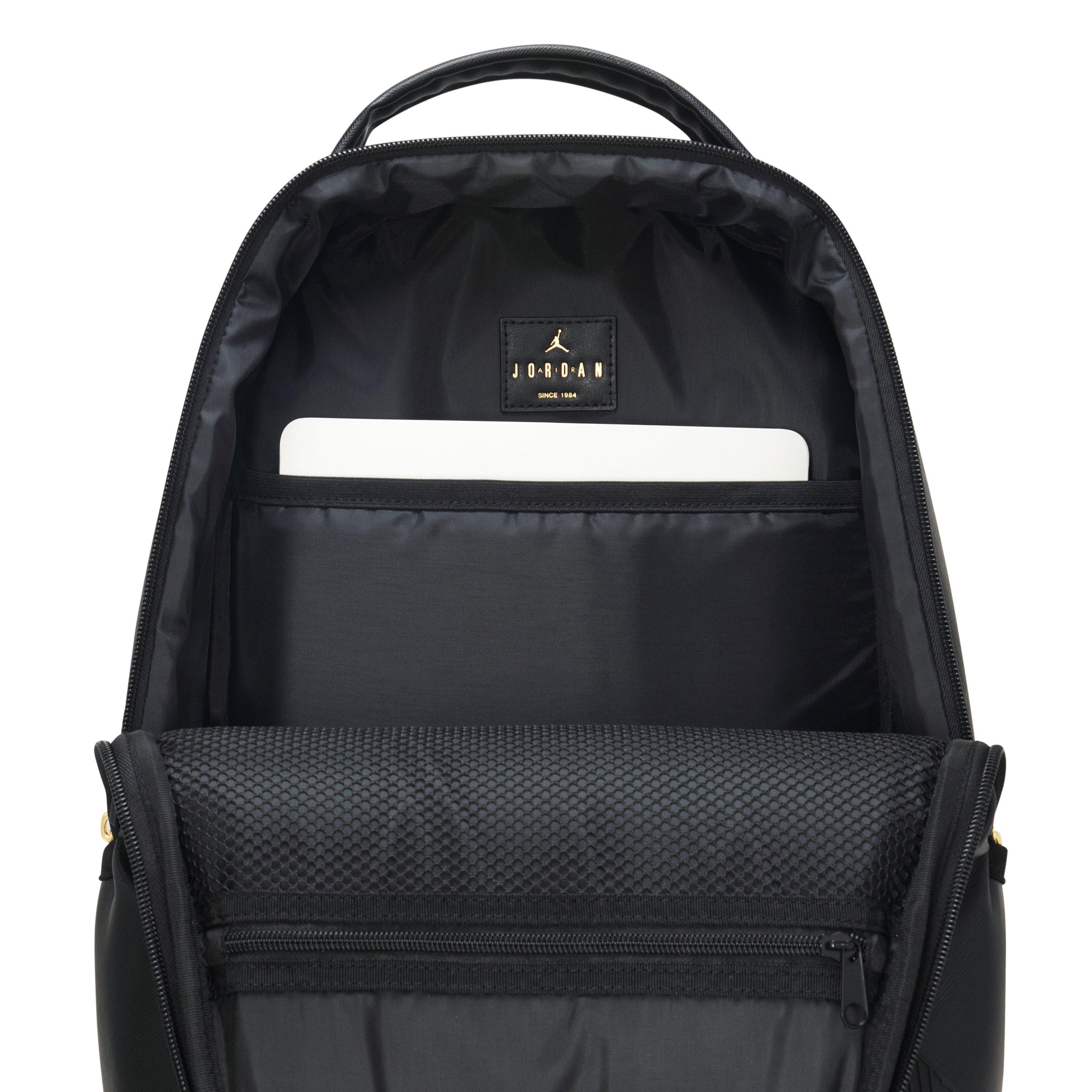 Jordan 6 Rings Embossed Logo Backpack - Black - BLACK