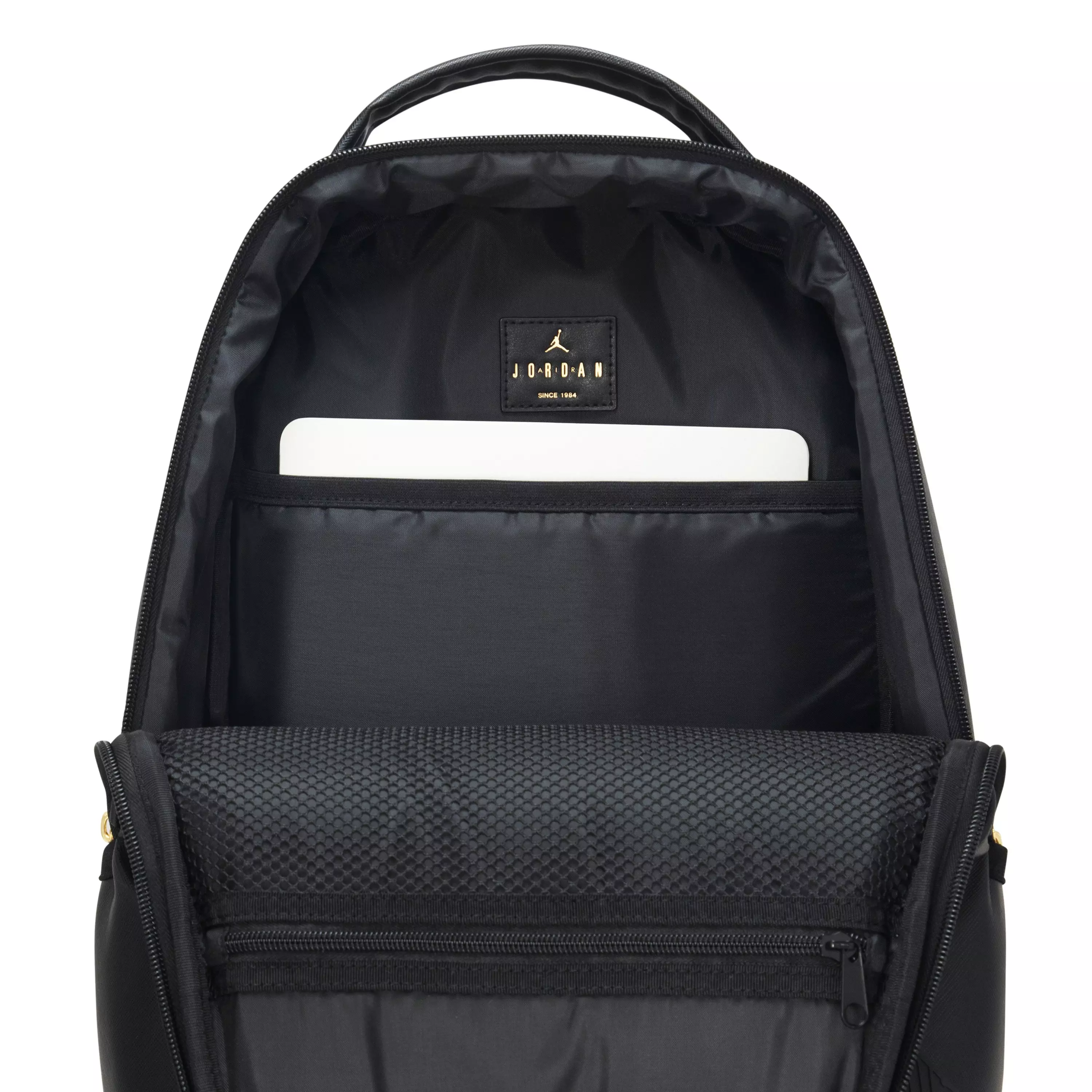 Jordan 6 Rings Embossed Logo Backpack - Black - BLACK