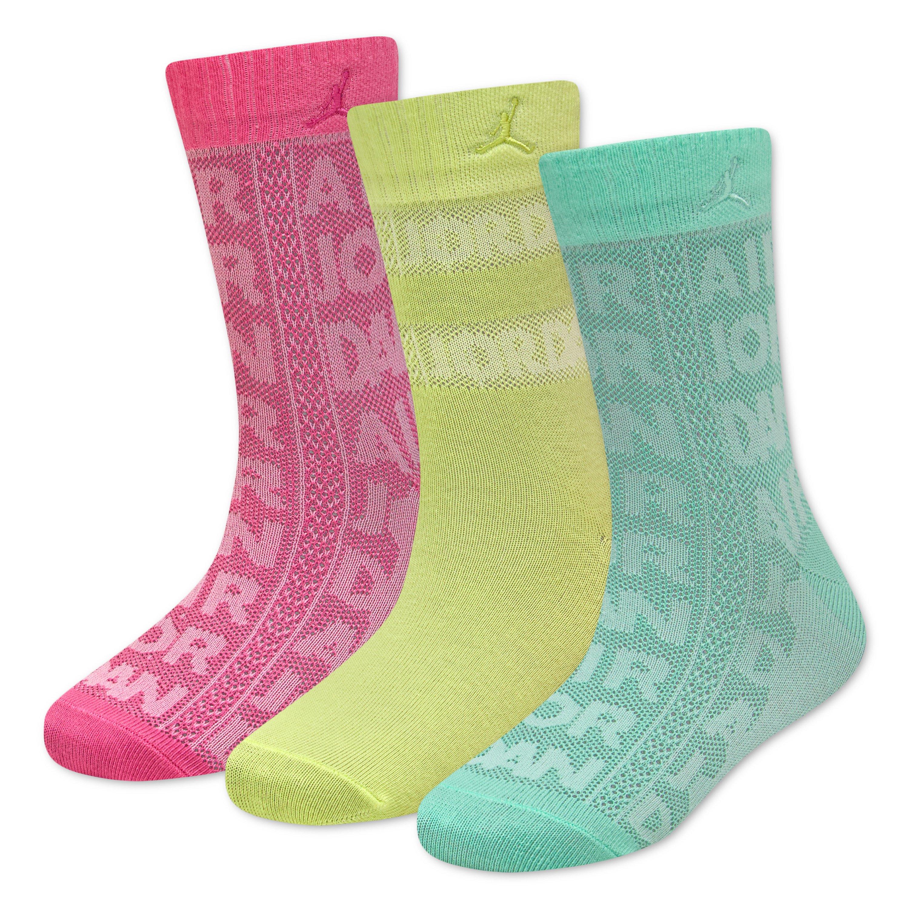 Jordan Lace Crew Socks (3 Pack) - Multicolor - MULTI-COLOR