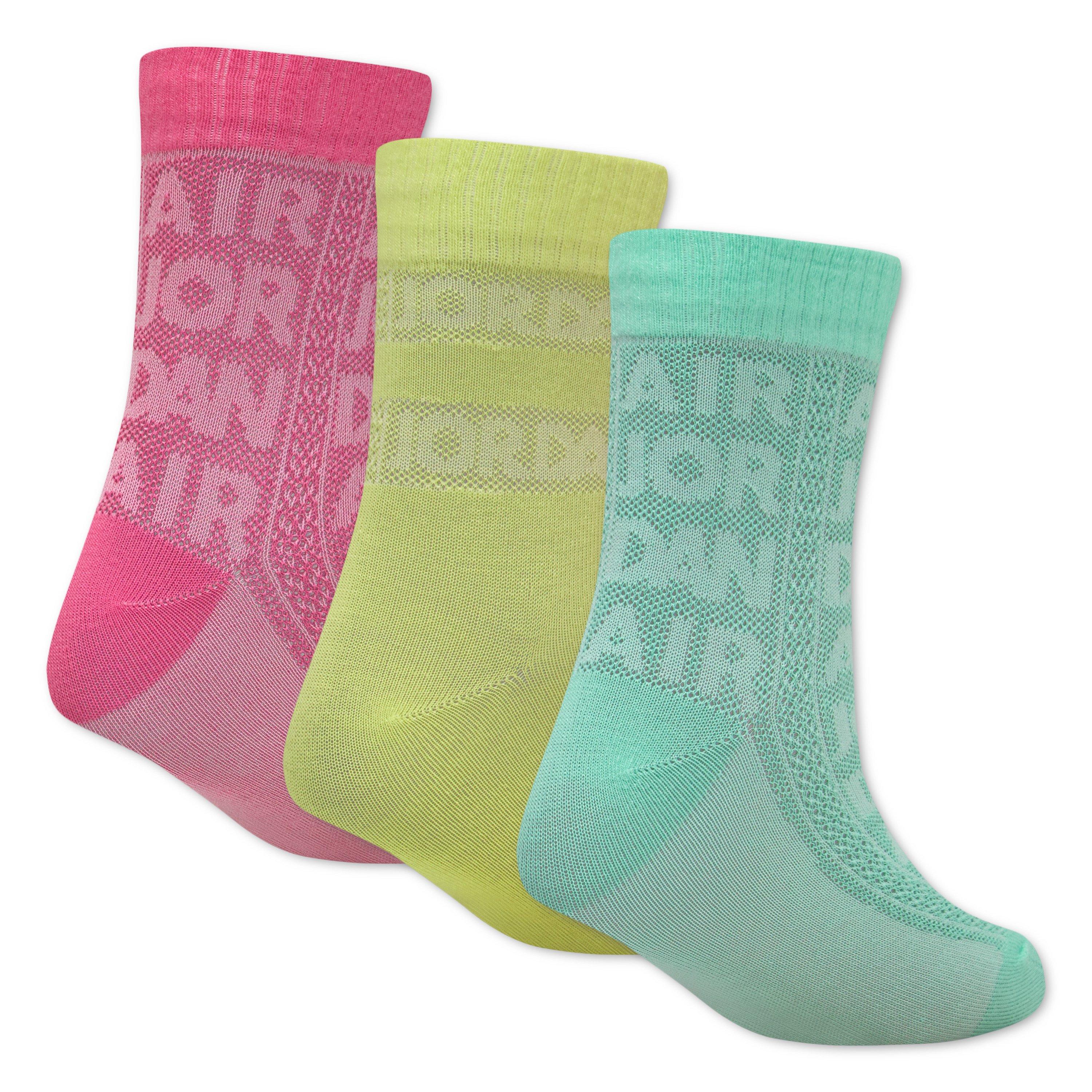 Jordan Lace Crew Socks (3 Pack) - Multicolor - MULTI-COLOR