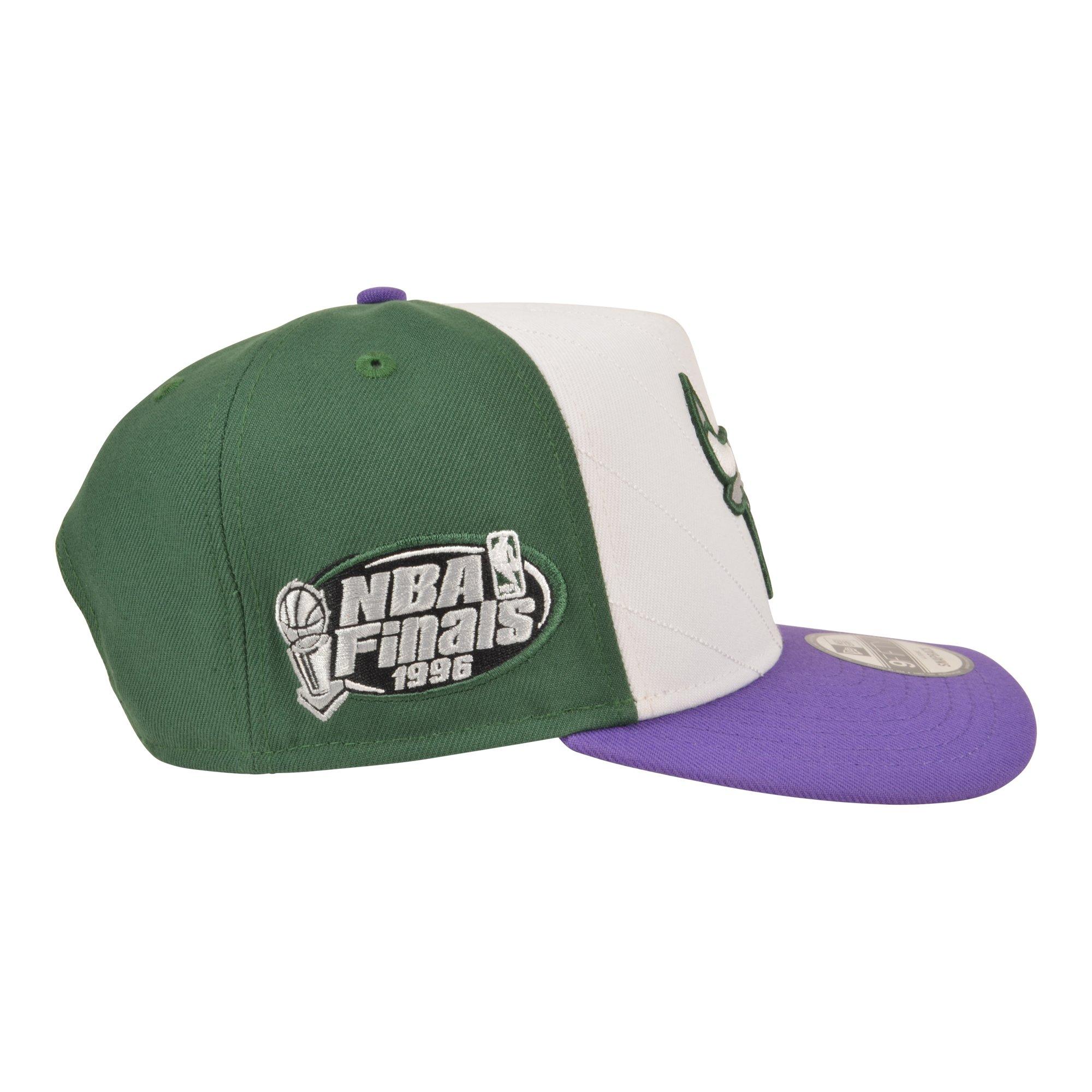 New Era Chicago Bulls 9FIFTY A-Frame Ray Allen Player Exclusive 12 Snapback Hat - White/Green/Purple - WHITE/GREEN/PURPLE Thumbnail View 4