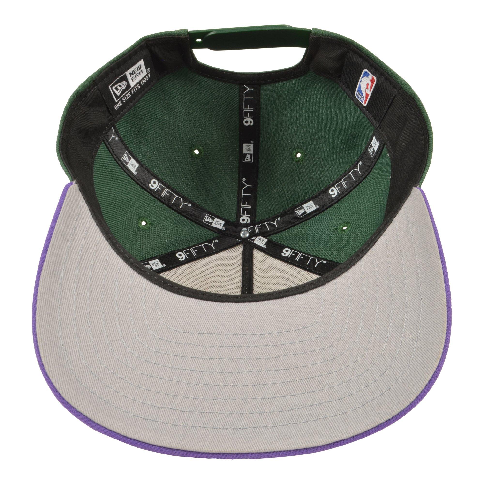 New Era Chicago Bulls 9FIFTY A-Frame Ray Allen Player Exclusive 12 Snapback Hat - White/Green/Purple - WHITE/GREEN/PURPLE Thumbnail View 5