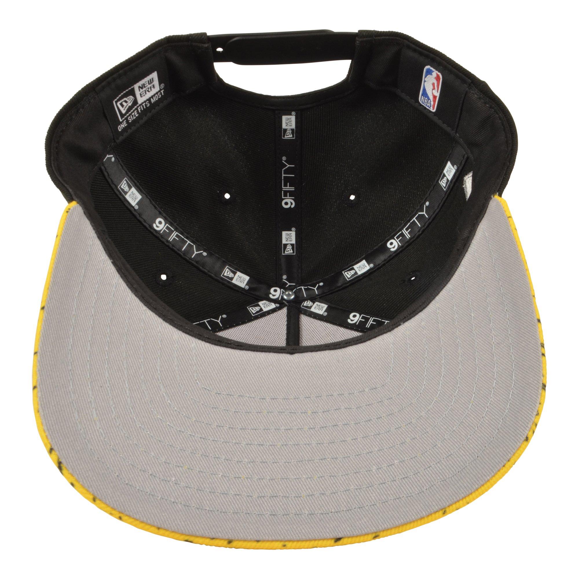 New Era Chicago Bulls 9FIFTY A-Frame Tour Yellow Snapback Hat - White/Black/Yellow - BLACK/YELLOW Thumbnail View 5