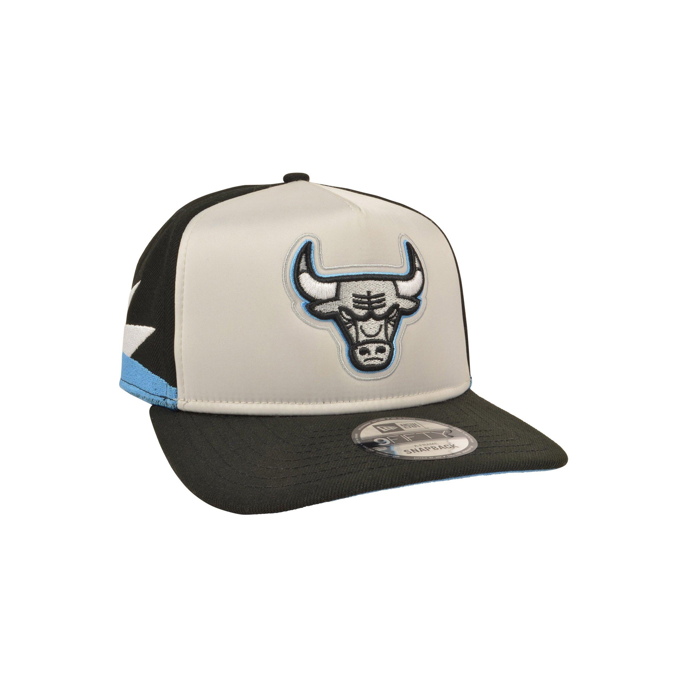 New Era Chicago Bulls 9FIFTY A-Frame Jordan 5 Snapback Hat - Black/Silver - BLACK/SILVER Thumbnail View 2