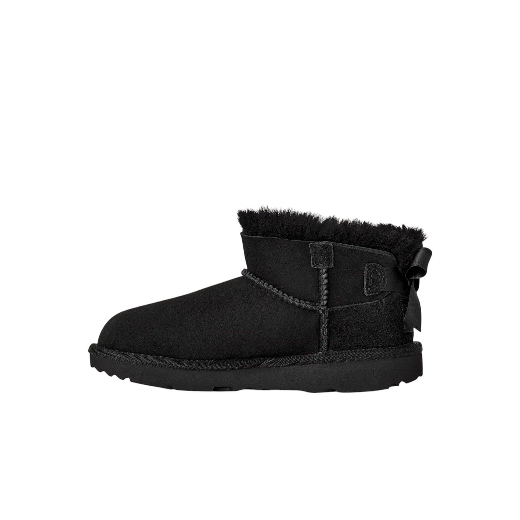 UGG Ultra Mini Bailey Bow "Black" Grade School Girls' Boot - BLACK