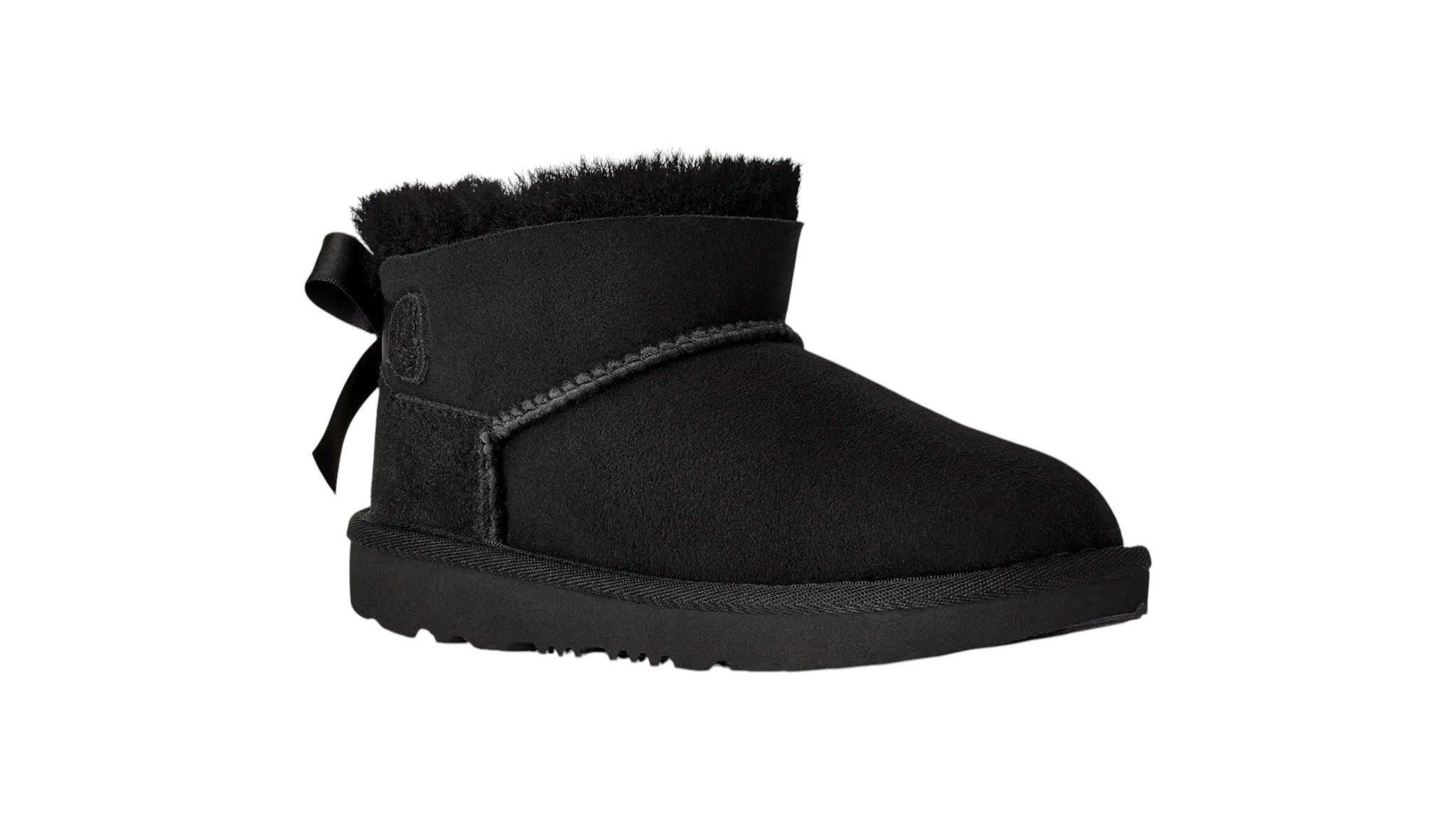 UGG Ultra Mini Bailey Bow "Black" Grade School Girls' Boot - BLACK