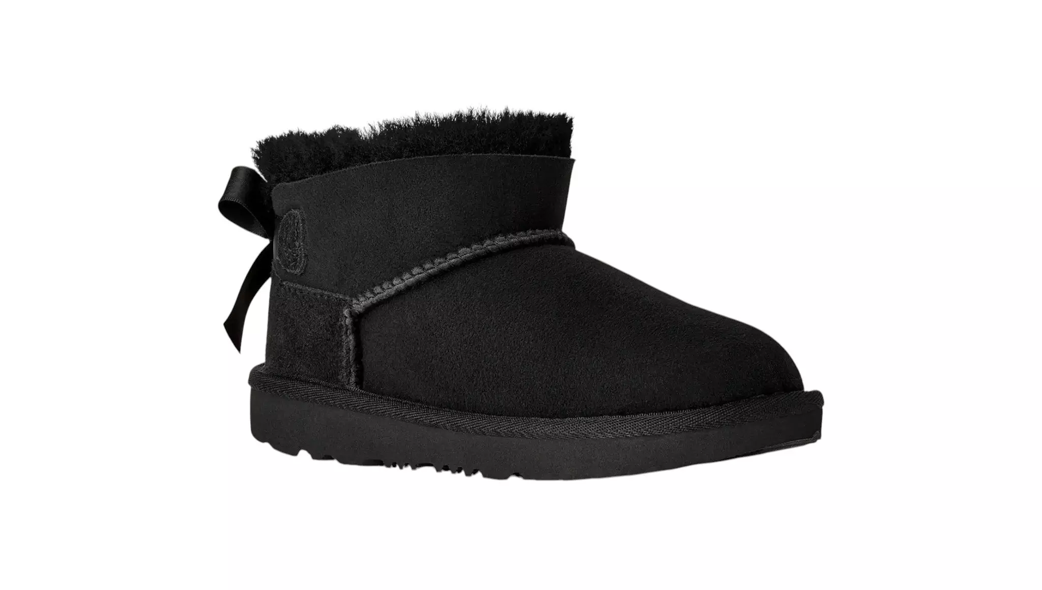 UGG Ultra Mini Bailey Bow "Black" Grade School Girls' Boot - BLACK