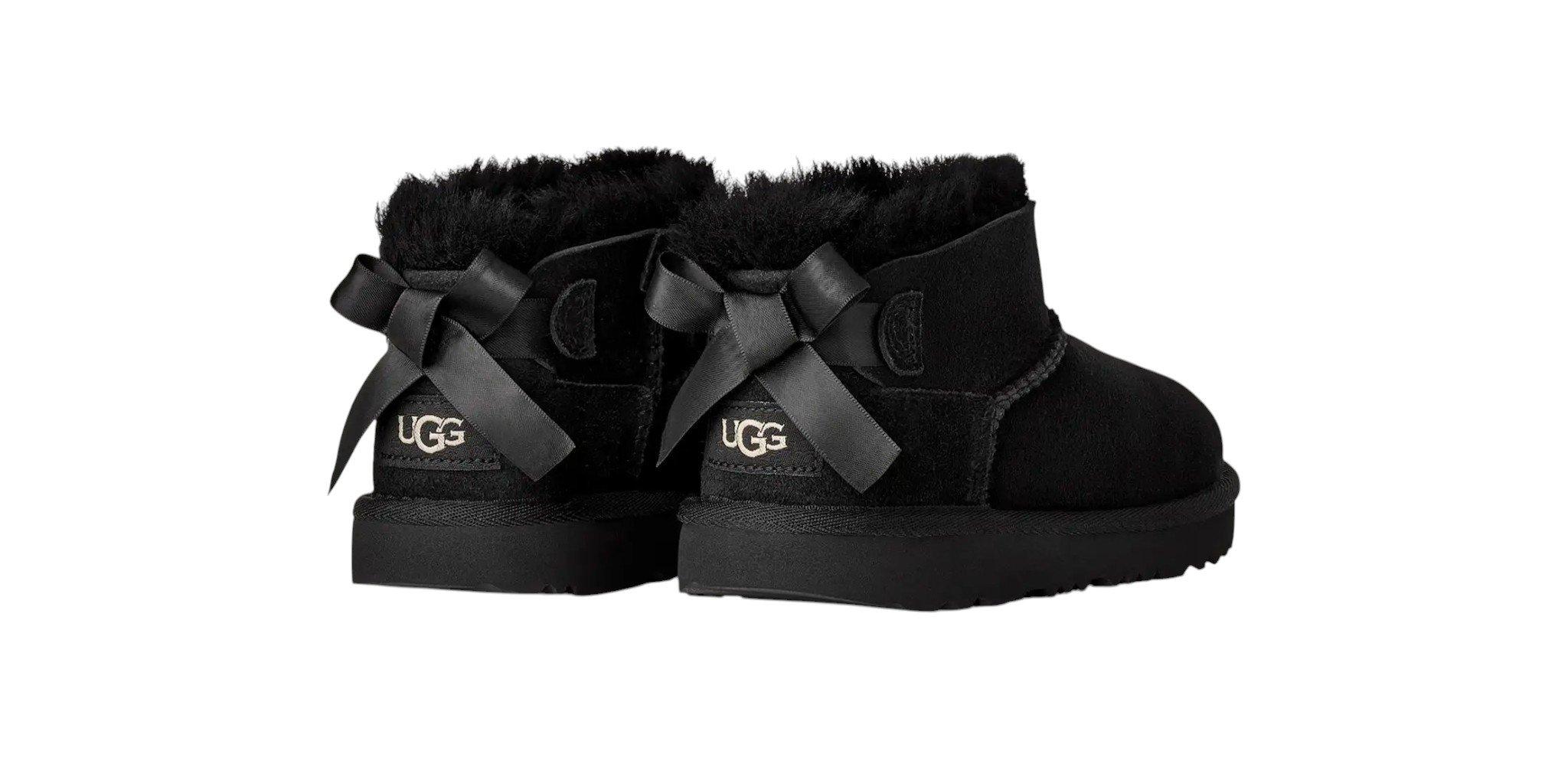 UGG Ultra Mini Bailey Bow "Black" Grade School Girls' Boot - BLACK