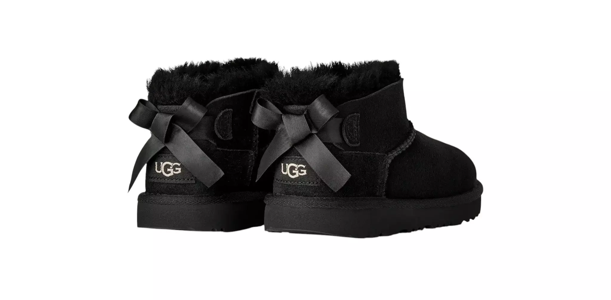 UGG Ultra Mini Bailey Bow "Black" Grade School Girls' Boot - BLACK