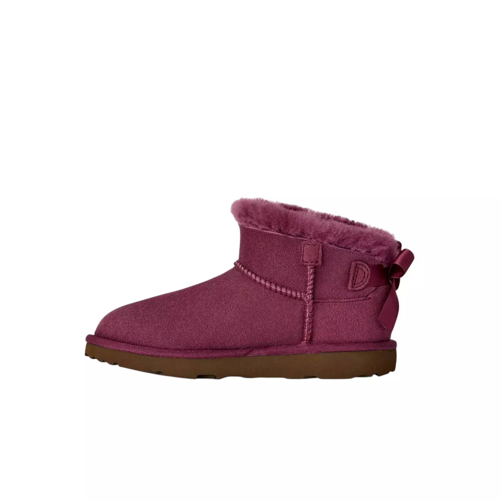 UGG Ultra Mini Bailey Bow "Dark Winterberry" Grade School Girls' Boot - PURPLE